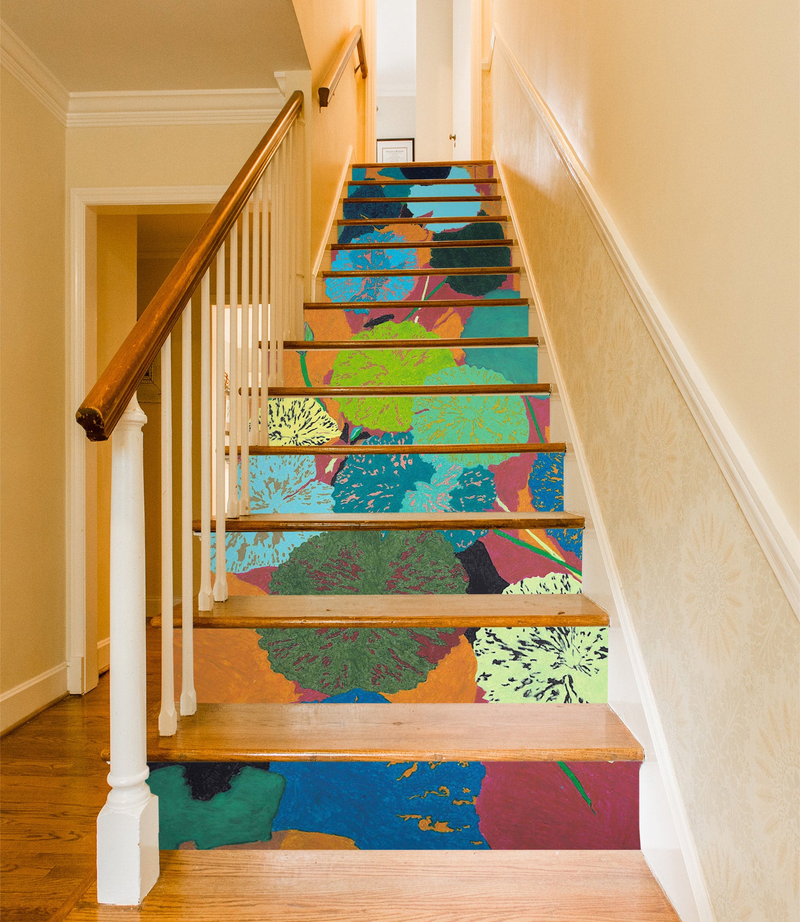 3D Lotus Leaf Painting 90129 Allan P. Friedlander Stair Risers