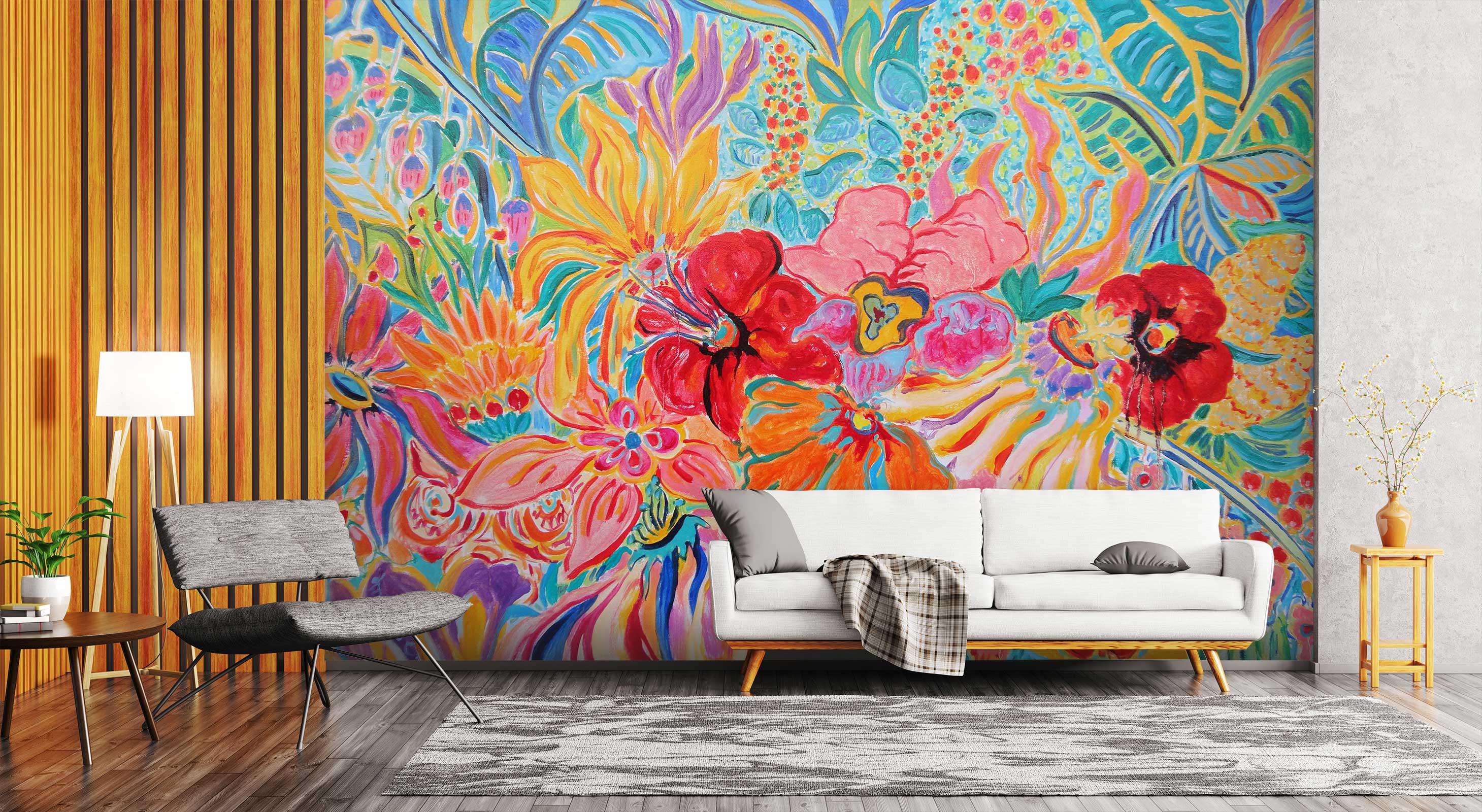 3D Colorful Flowers 12162 Misako Chida Wall Mural Wall Murals