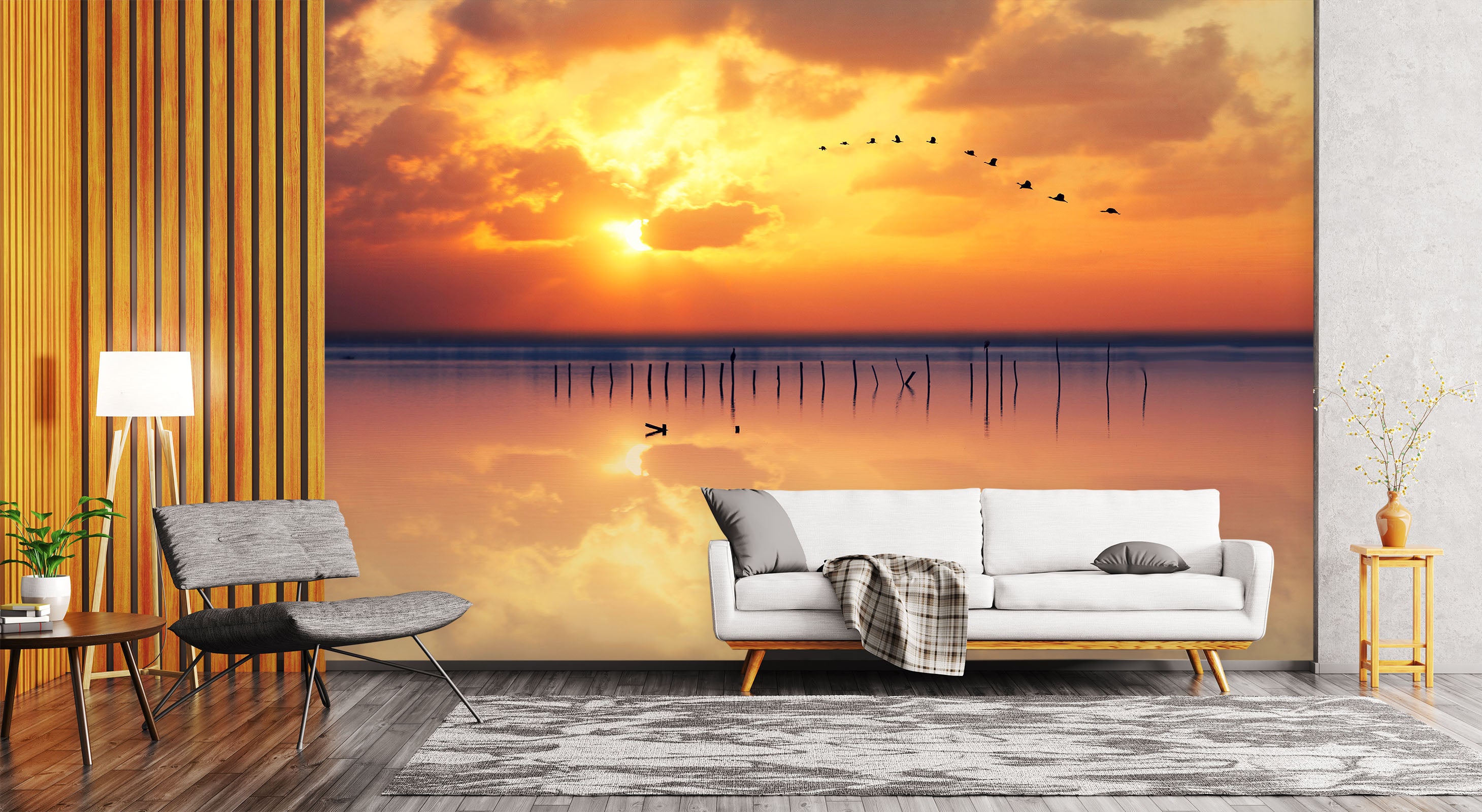 3D Sunset Sea 1406 Marco Carmassi Wall Mural Wall Murals