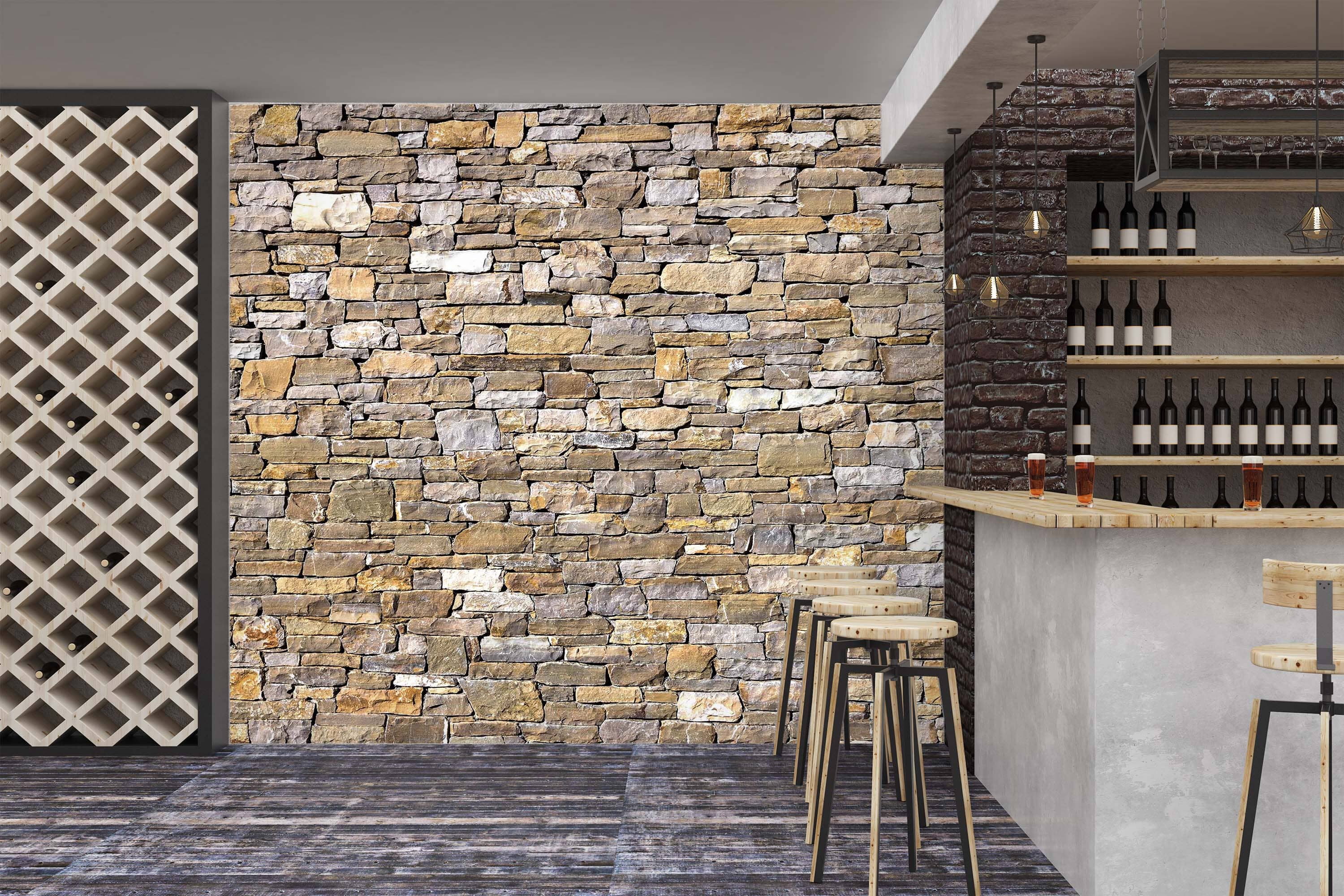 3D Wall Bricks Stacked 1917 Wall Murals Wallpaper AJ Wallpaper 2 