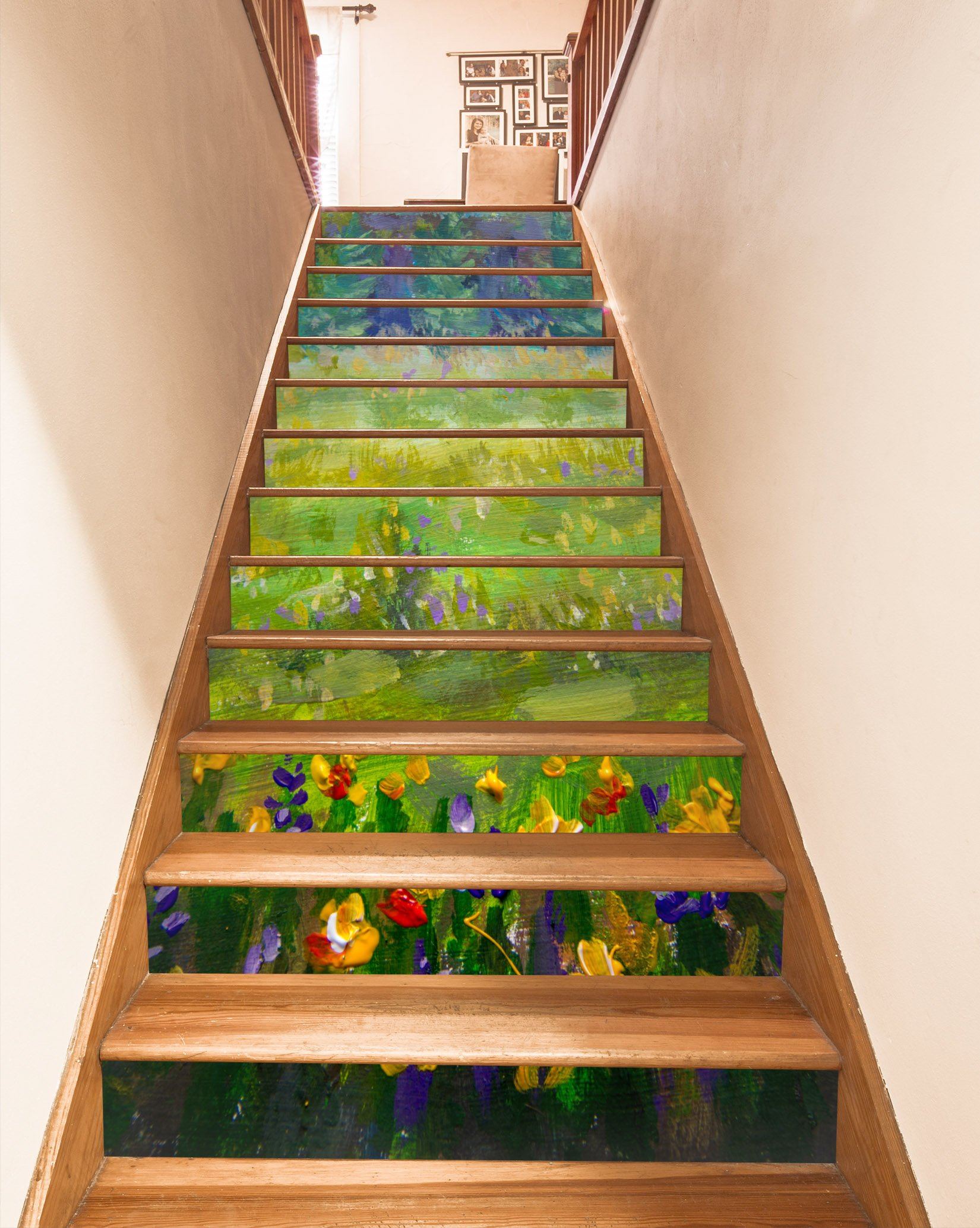 3D Oil Paiting Field 347 Stair Risers Wallpaper AJ Wallpaper 