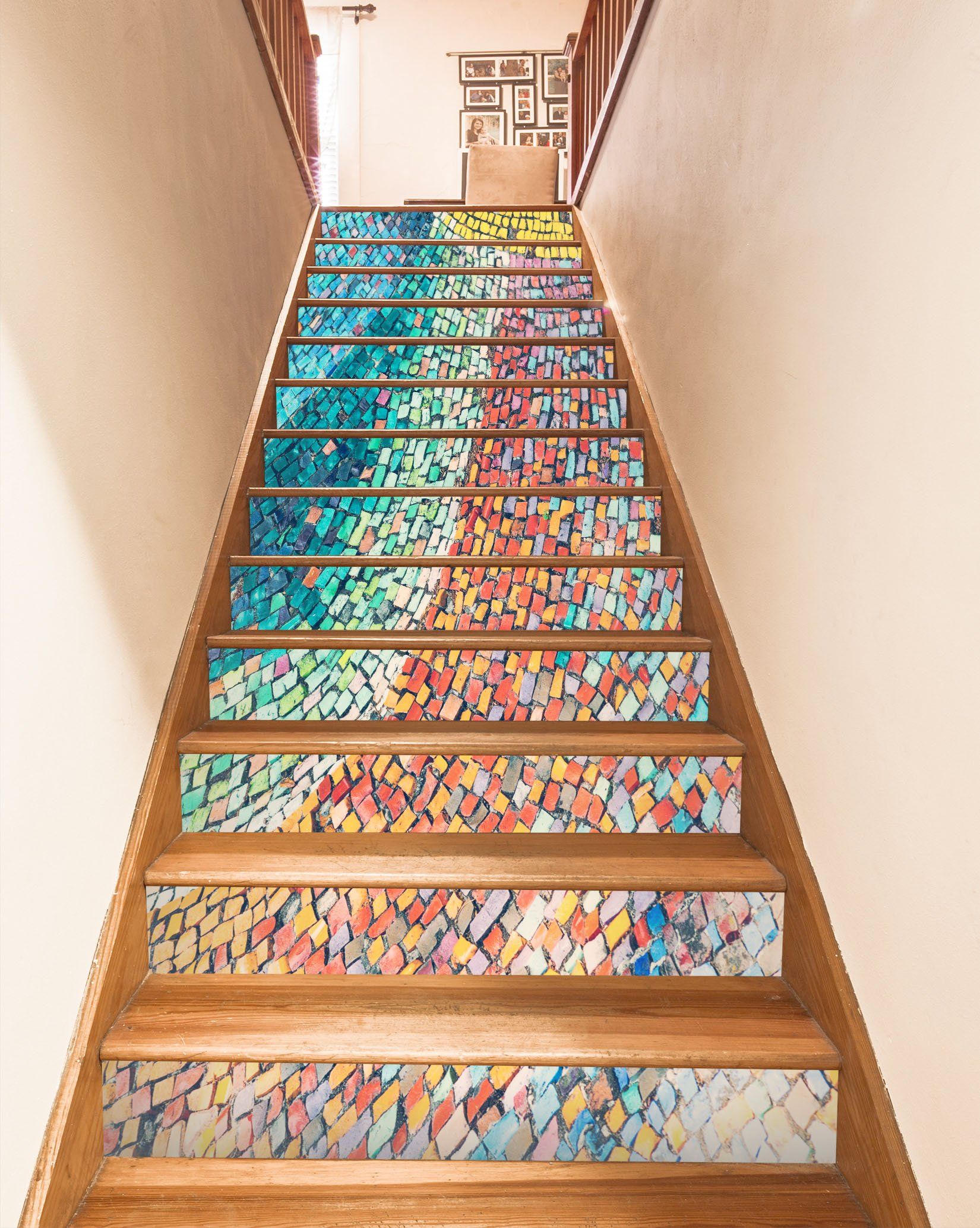 3D Mosaic 4512 Stair Risers Wallpaper AJ Wallpaper 