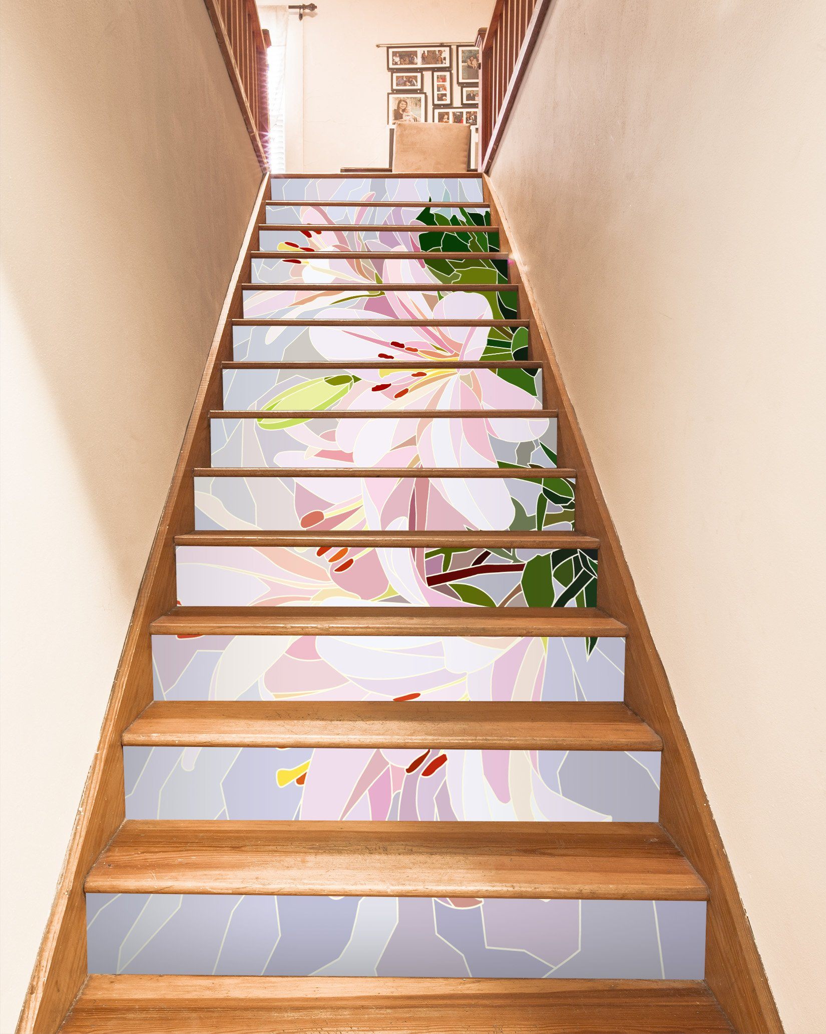 3D Flowers 799 Stair Risers Wallpaper AJ Wallpaper 