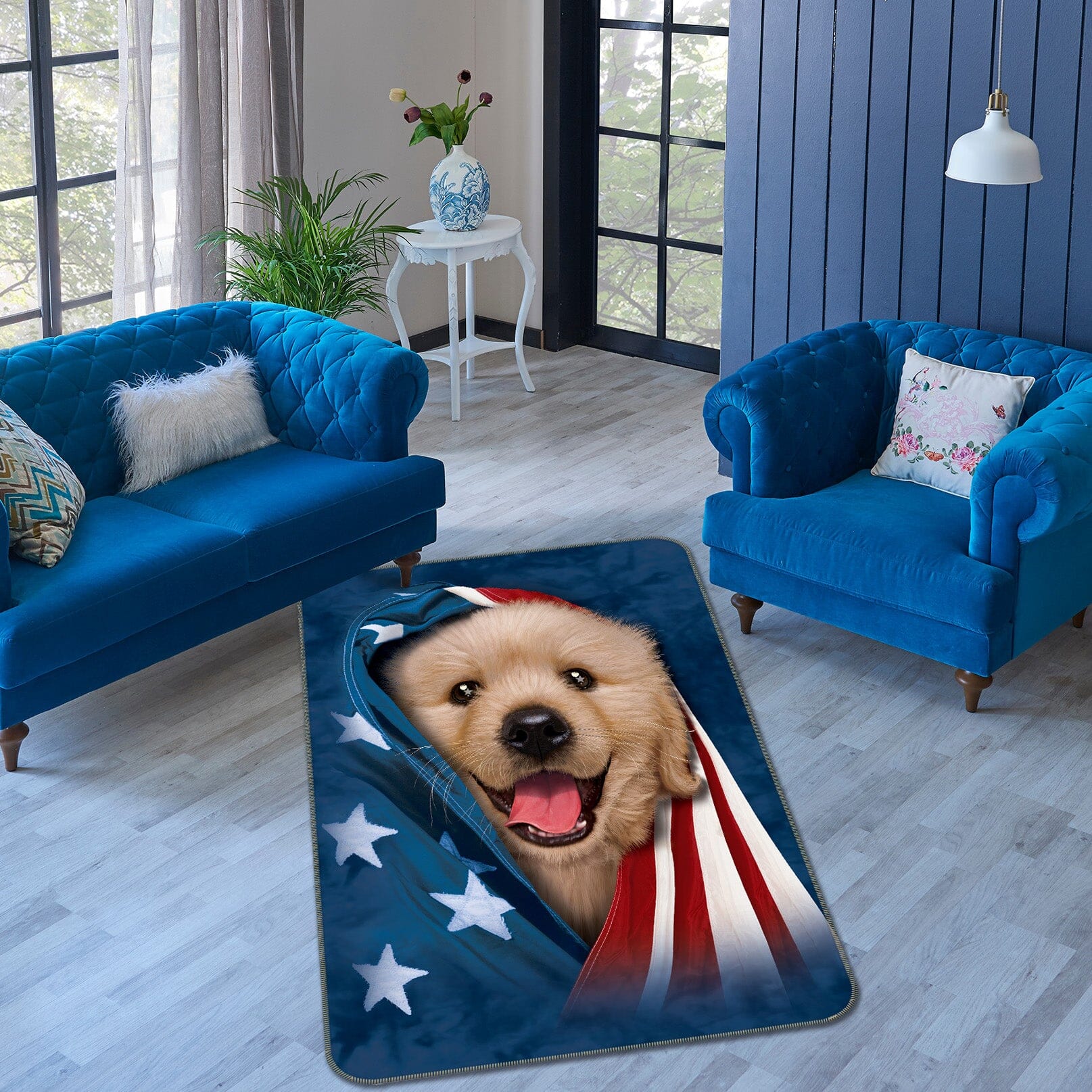 3D Star Dog 1001 Vincent Hie Rug Non Slip Rug Mat Mat AJ Creativity Home 