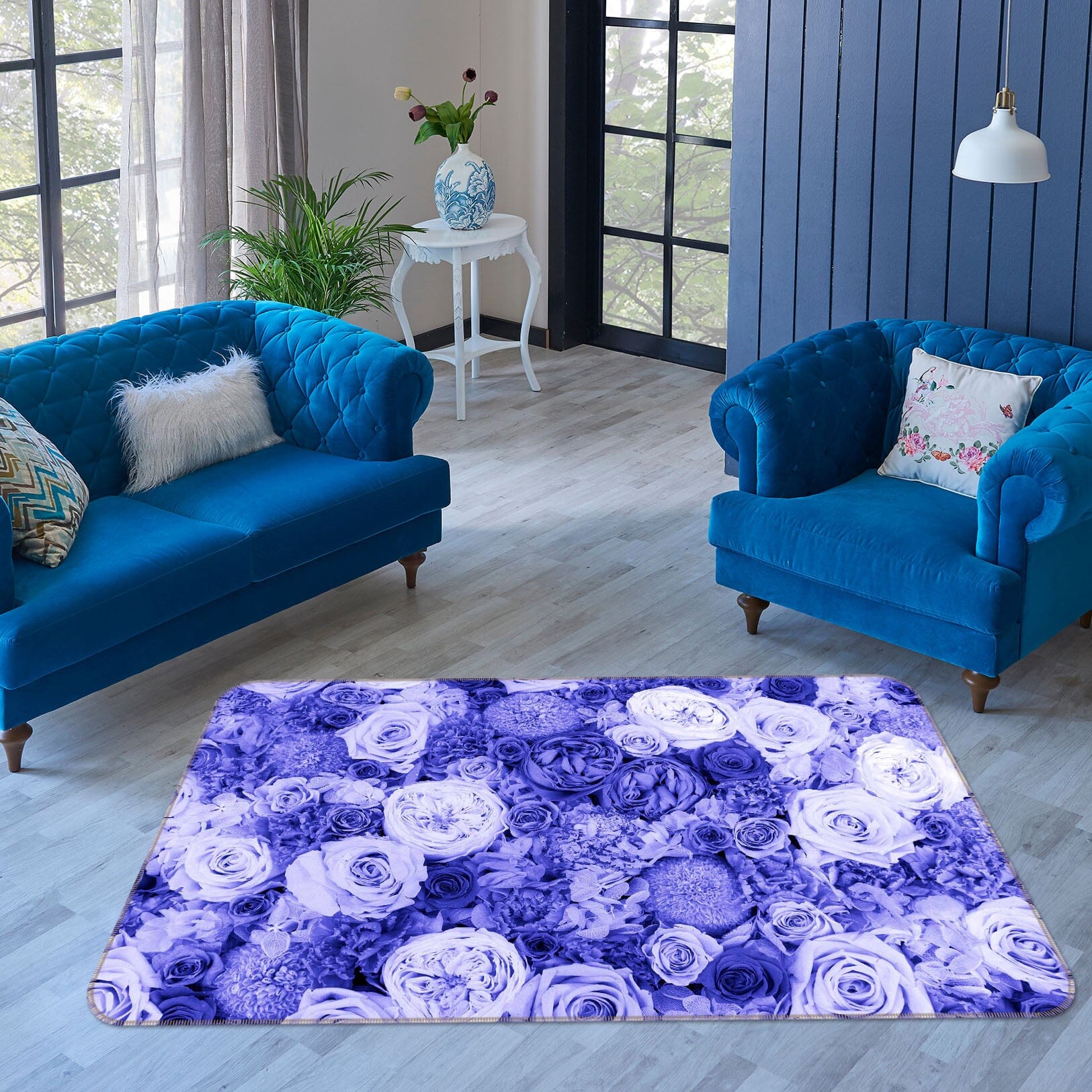 3D Purple Rose 1002 Noirblanc777 Rug Non Slip Rug Mat Mat AJ Creativity Home 