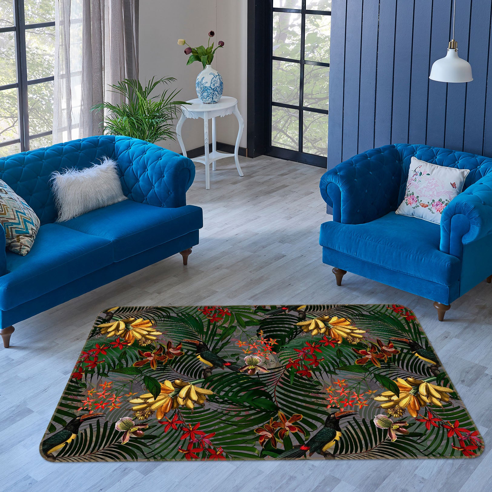 3D Color Forest 151 Uta Naumann Rug Non Slip Rug Mat