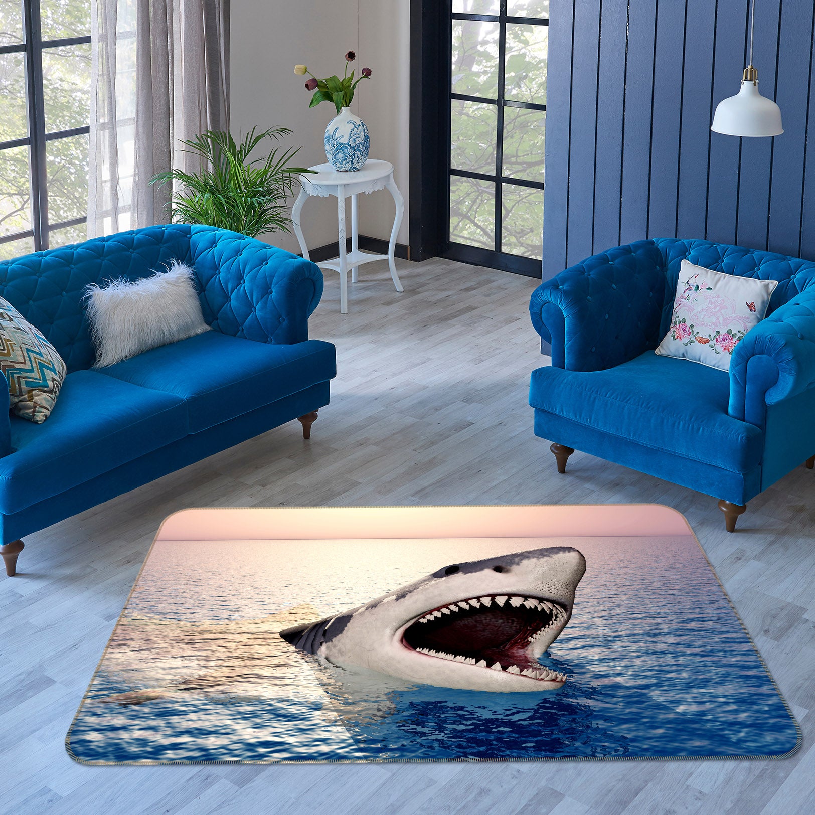 3D Sea Shark 68234 Animal Non Slip Rug Mat