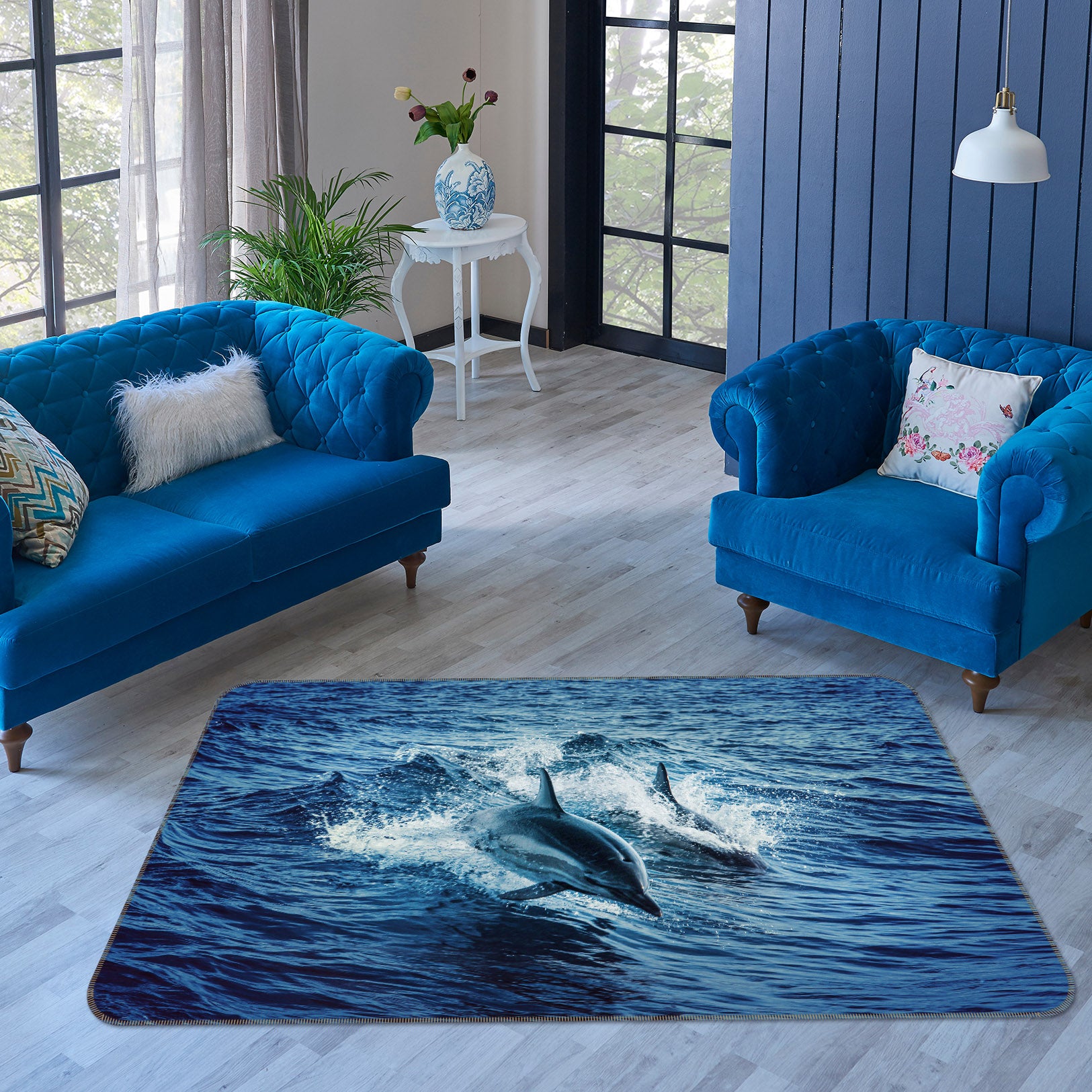 3D Sea Dolphin 68236 Animal Non Slip Rug Mat