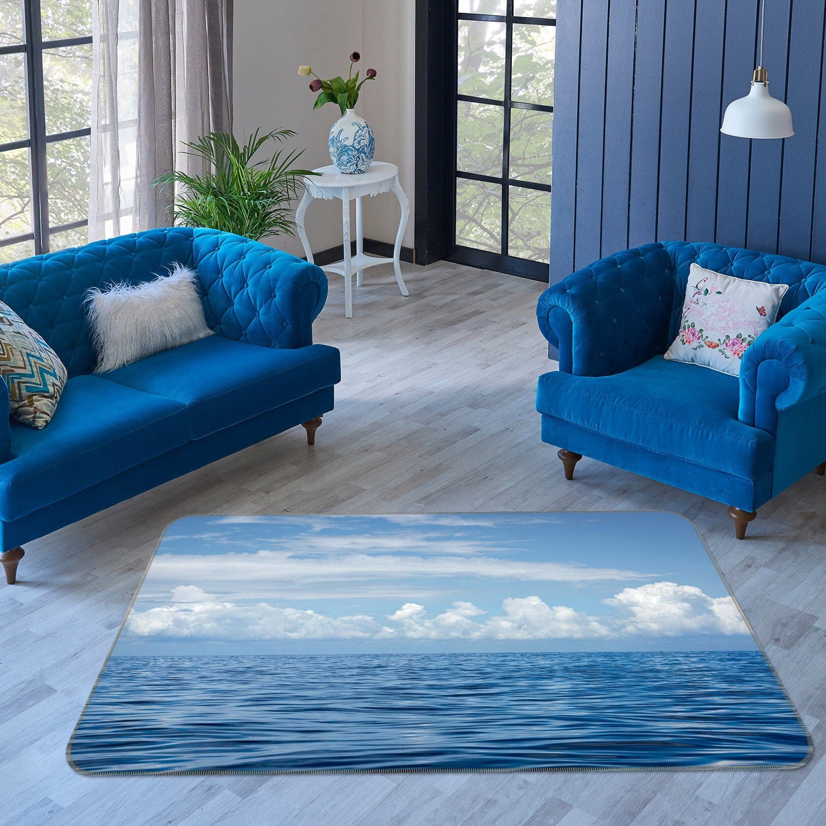 3D Blue Ocean Waves 1103 Marco Carmassi Rug Non Slip Rug Mat Mat AJ Creativity Home 