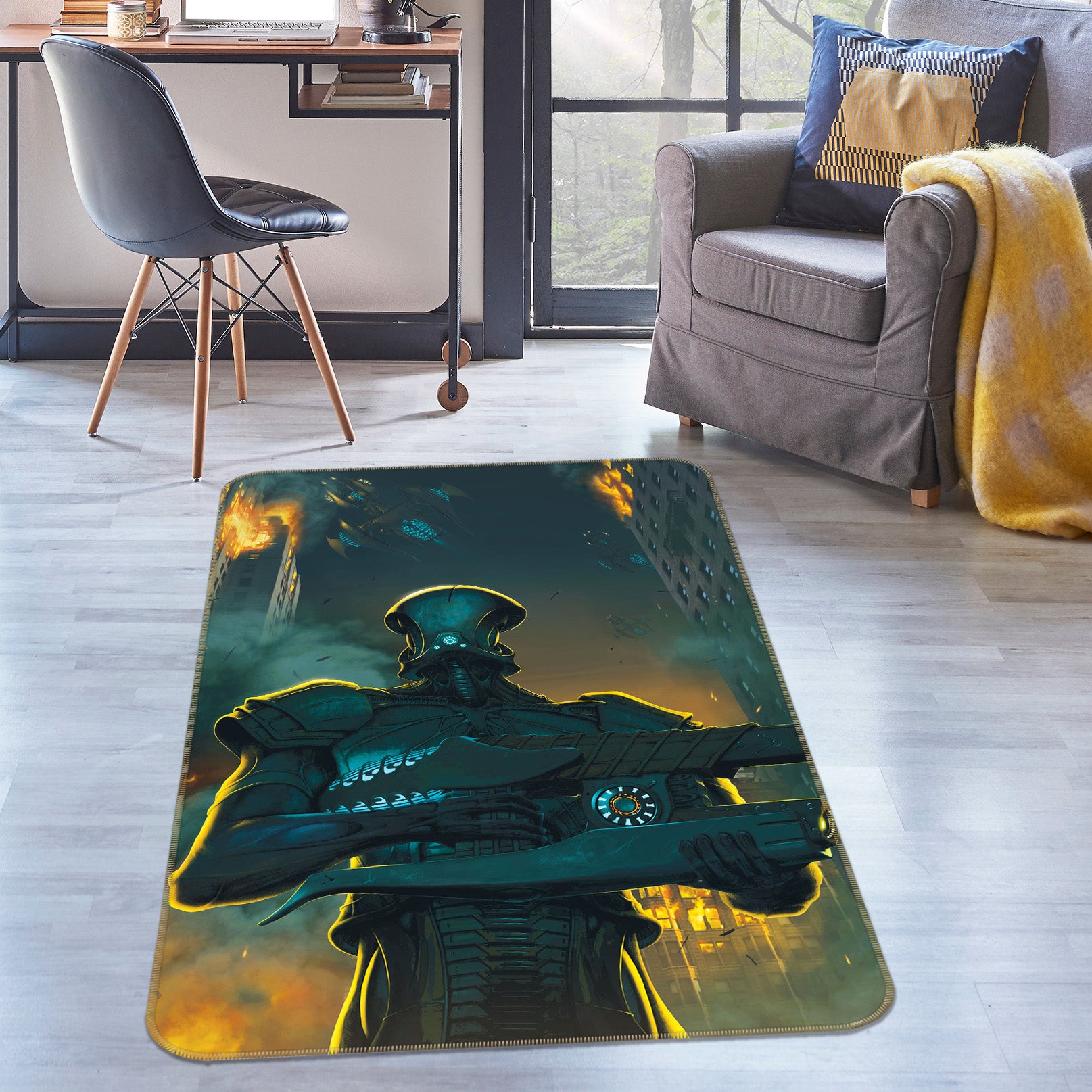 3D Monster 84232 Vincent Hie Rug Non Slip Rug Mat