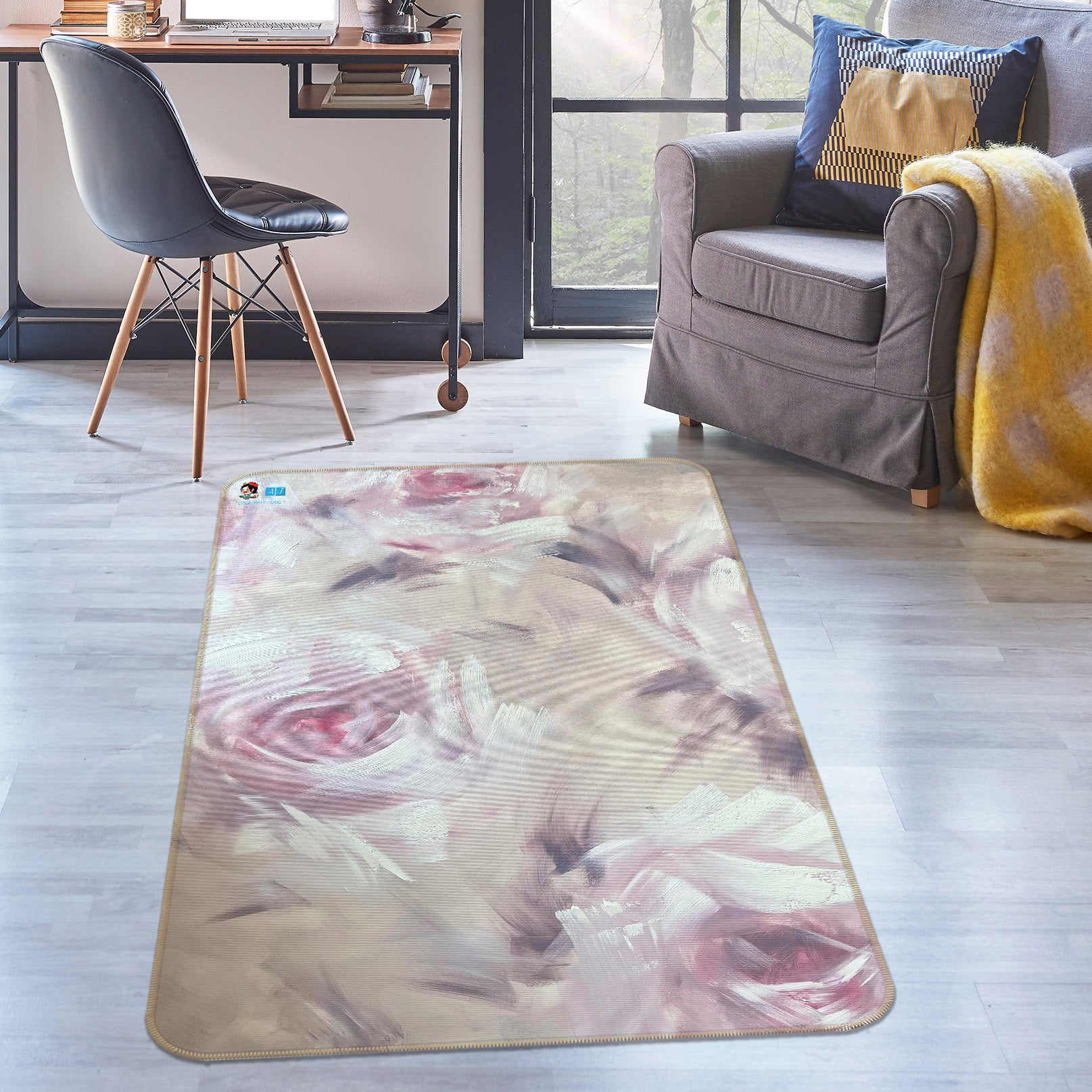 3D Soft Flower 3044 Skromova Marina Rug Non Slip Rug Mat