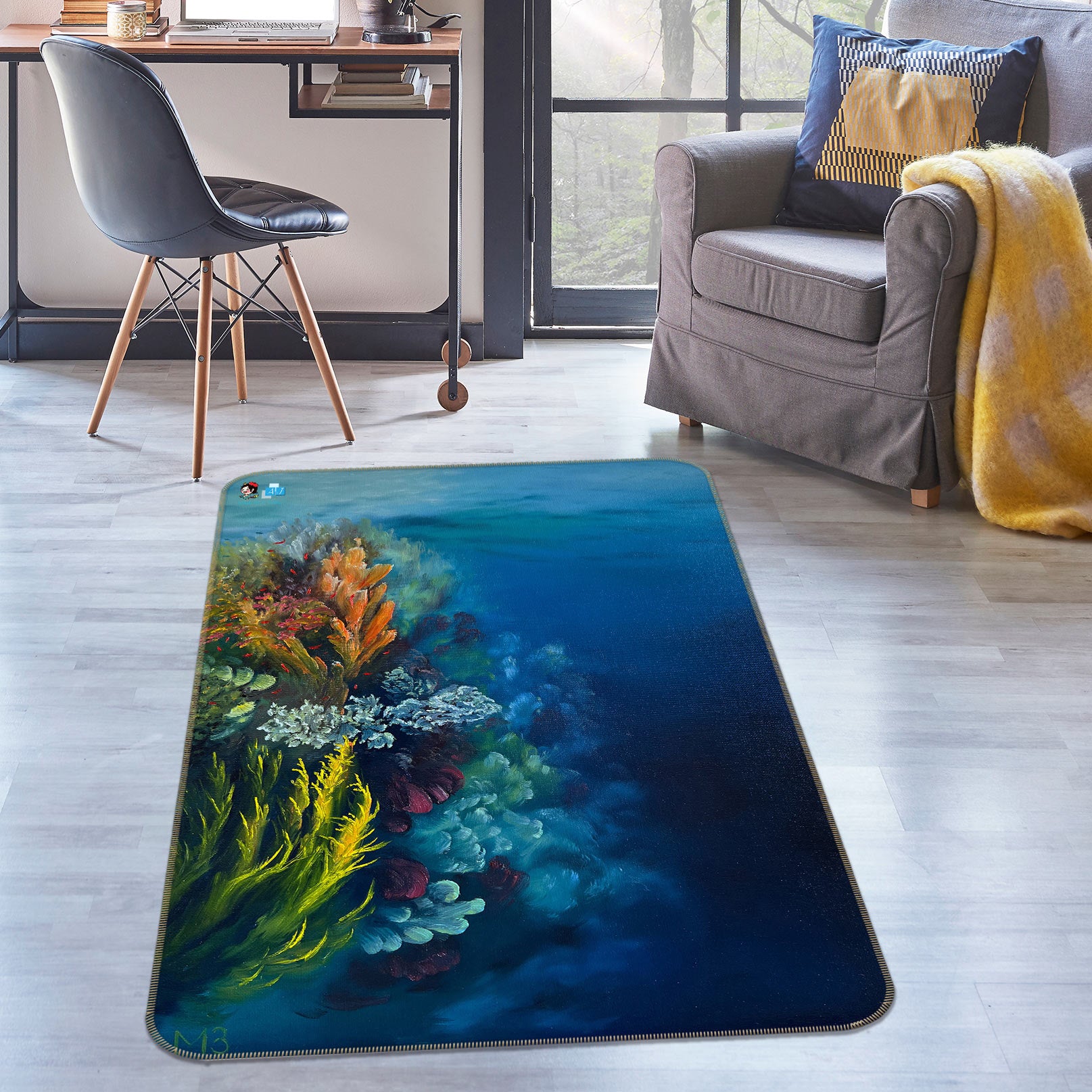 3D Coral Sea 9708 Marina Zotova Rug Non Slip Rug Mat