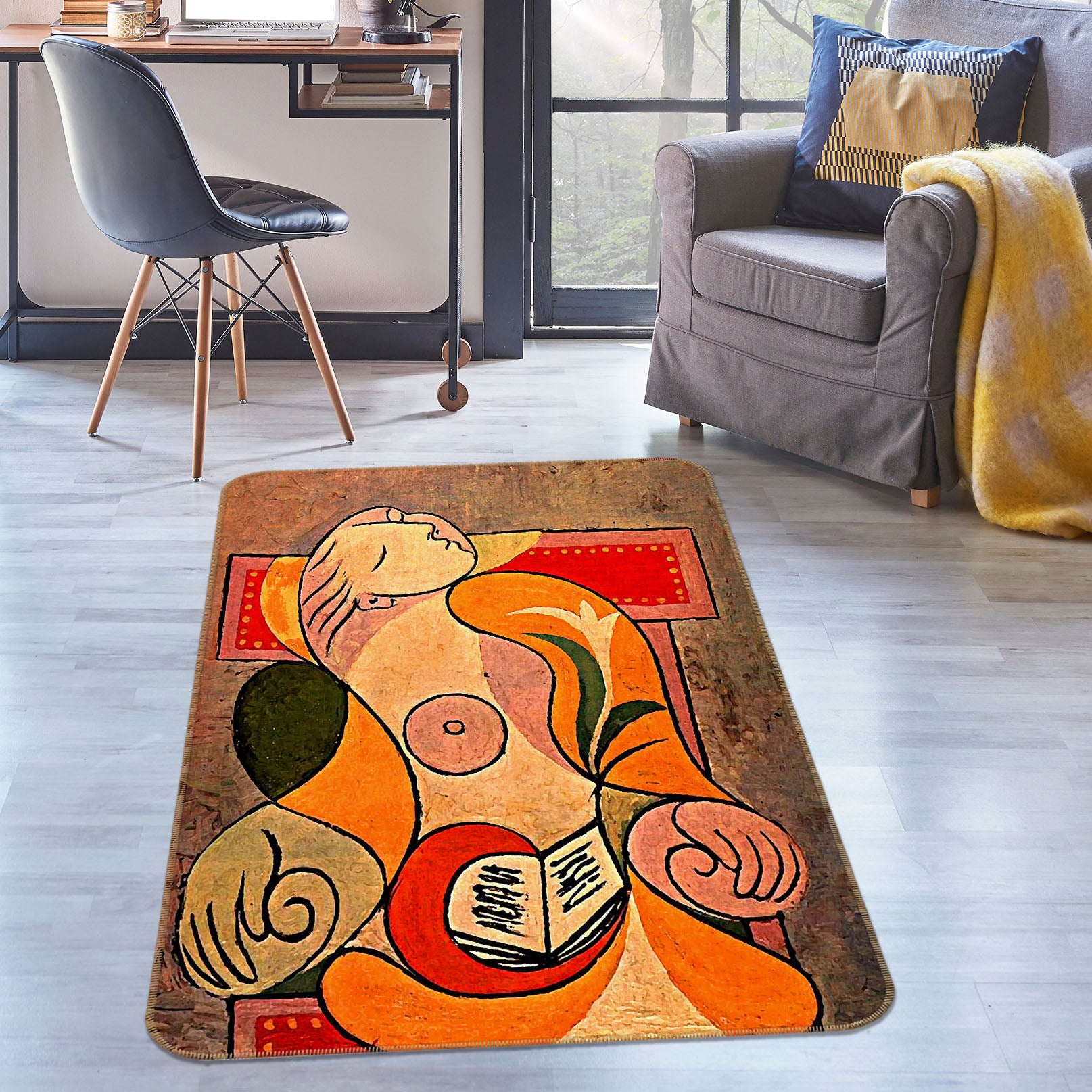 3D Abstract People 33224 Non Slip Rug Mat