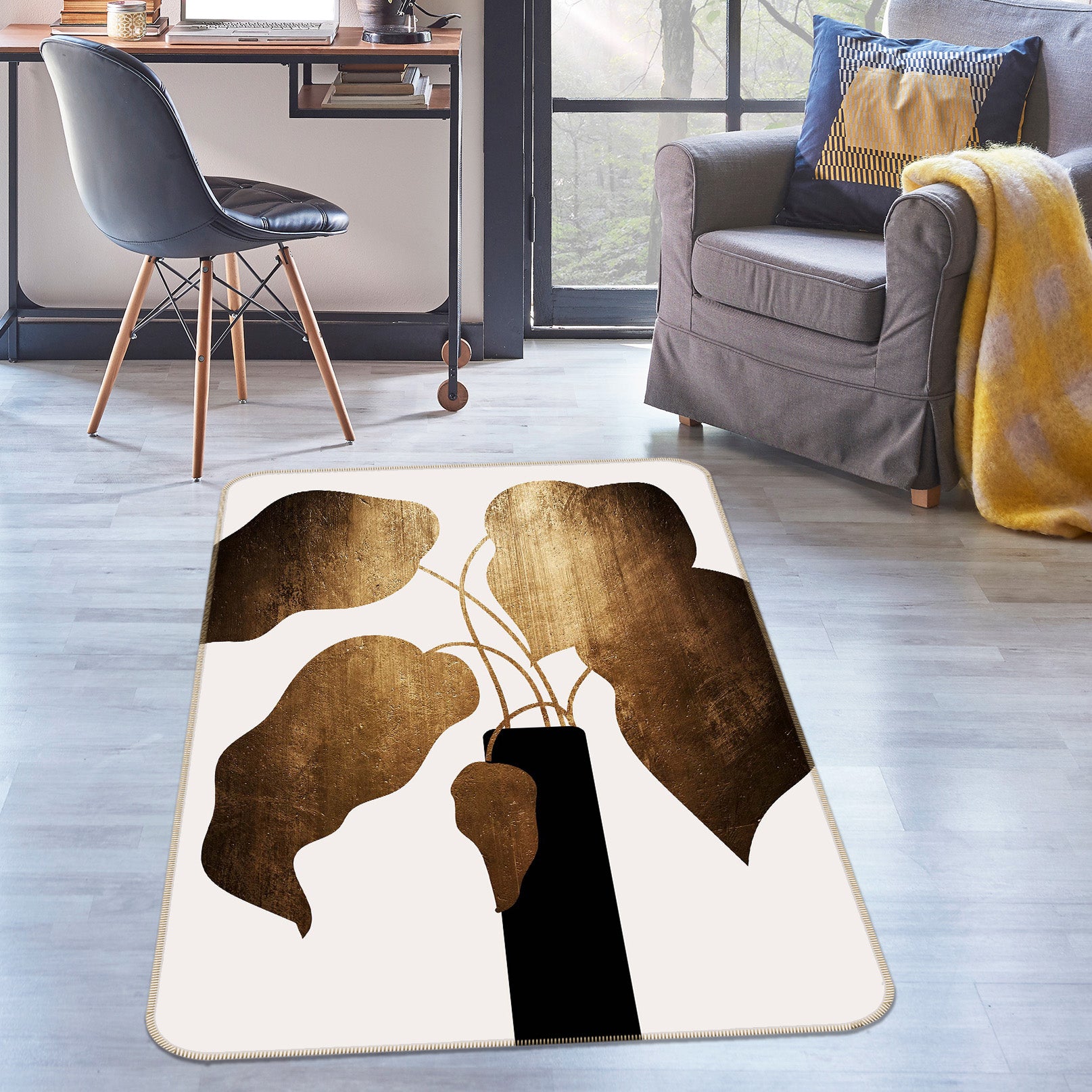 3D Abstract Bouquet 1002 Boris Draschoff Rug Non Slip Rug Mat