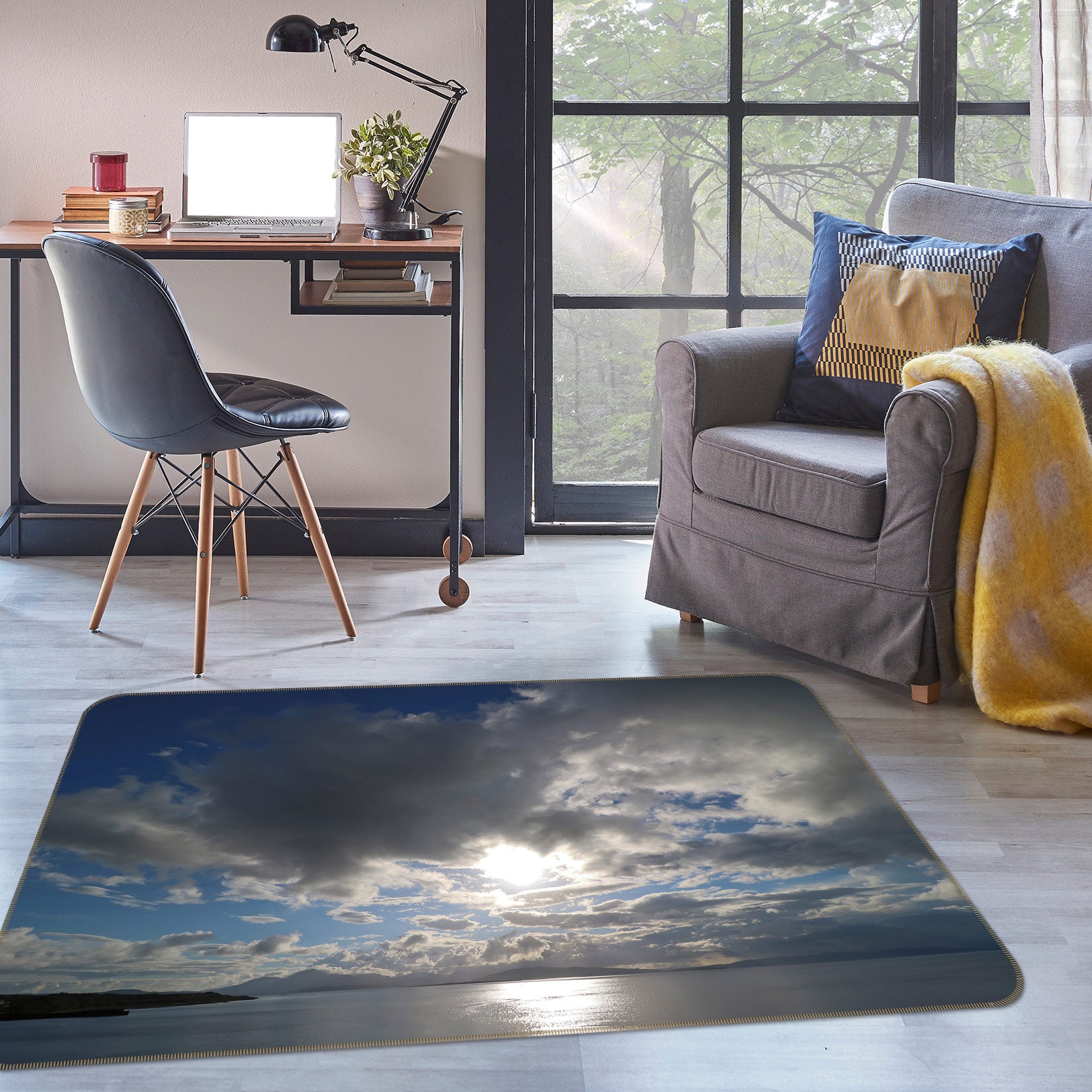 3D Sunshine Cloud Sea 1025 Jerry LoFaro Rug Non Slip Rug Mat