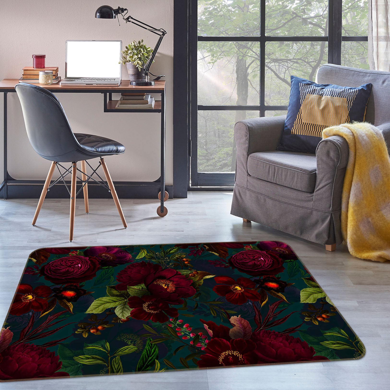 3D Quiet Flower 174 Uta Naumann Rug Non Slip Rug Mat