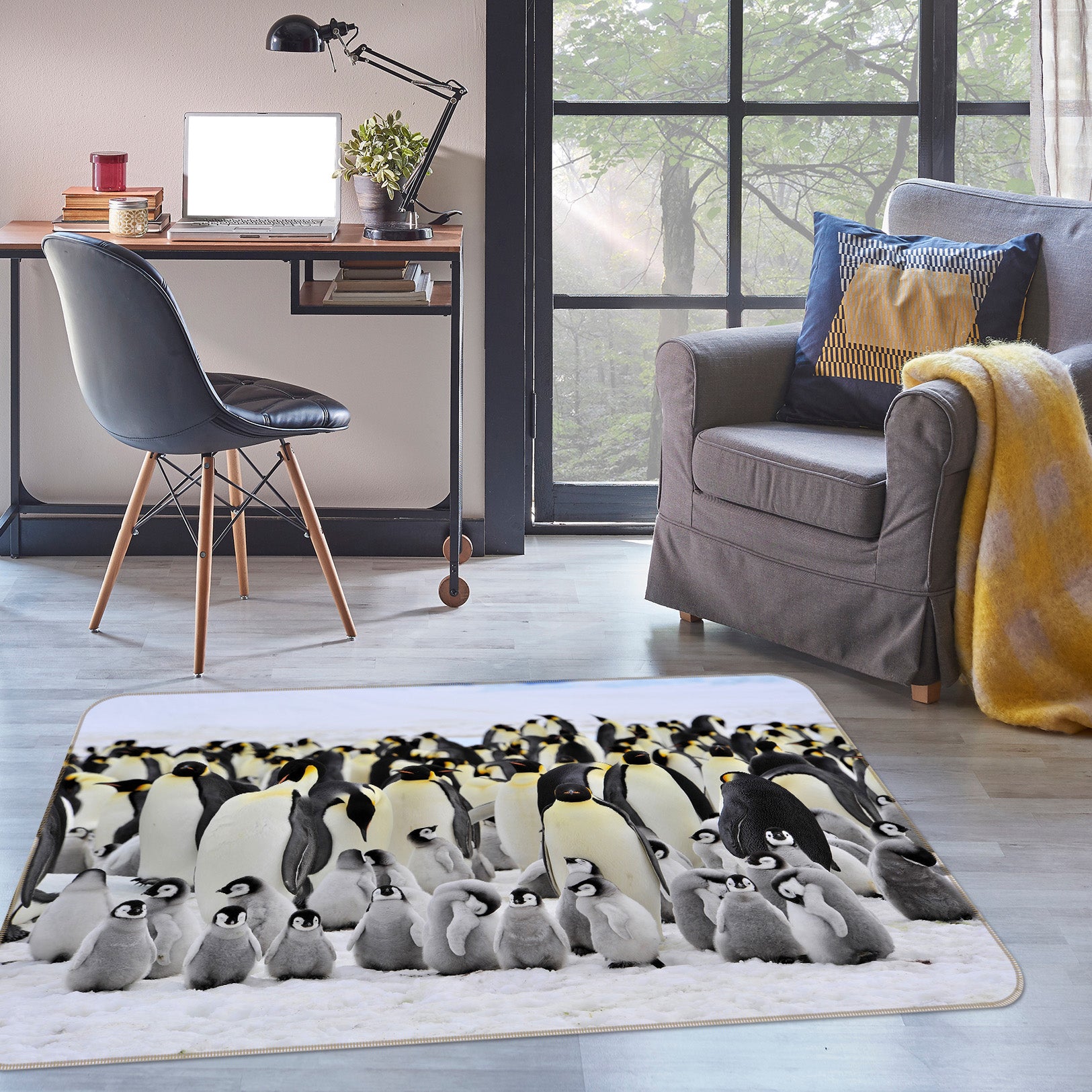 3D Penguin Group 38133 Animal Non Slip Rug Mat