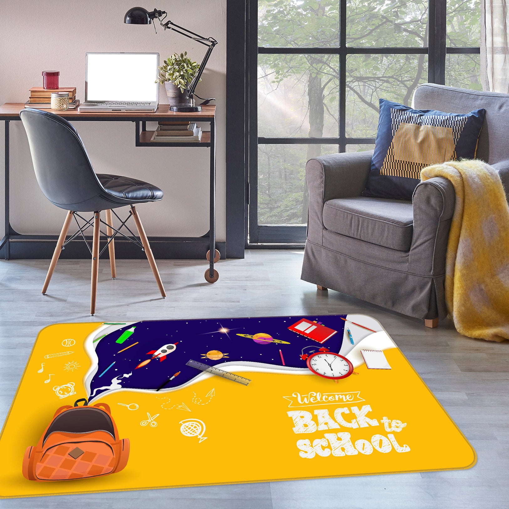 3D Backpack Planet 77208 Non Slip Rug Mat