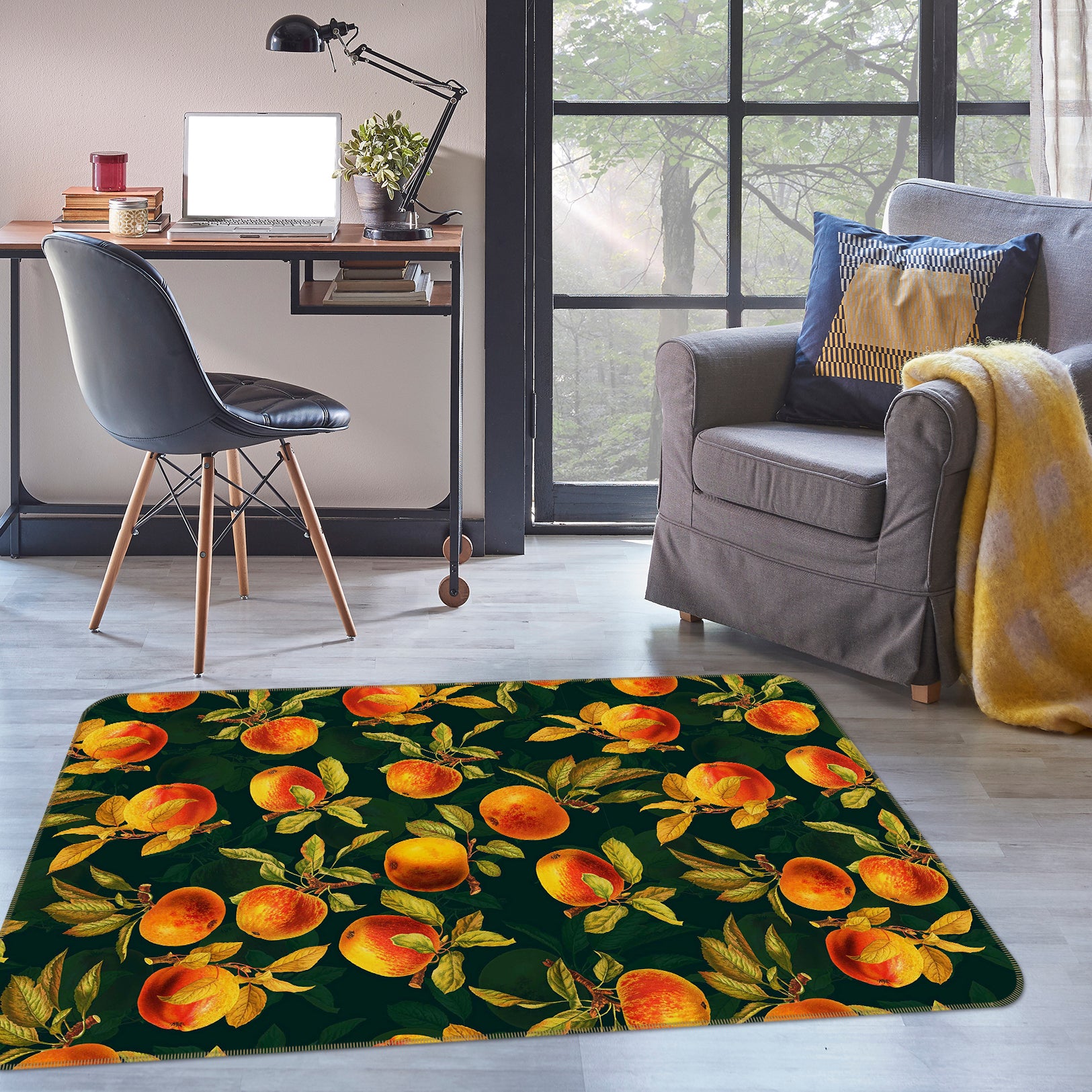 3D Golden Oranges 157 Uta Naumann Rug Non Slip Rug Mat