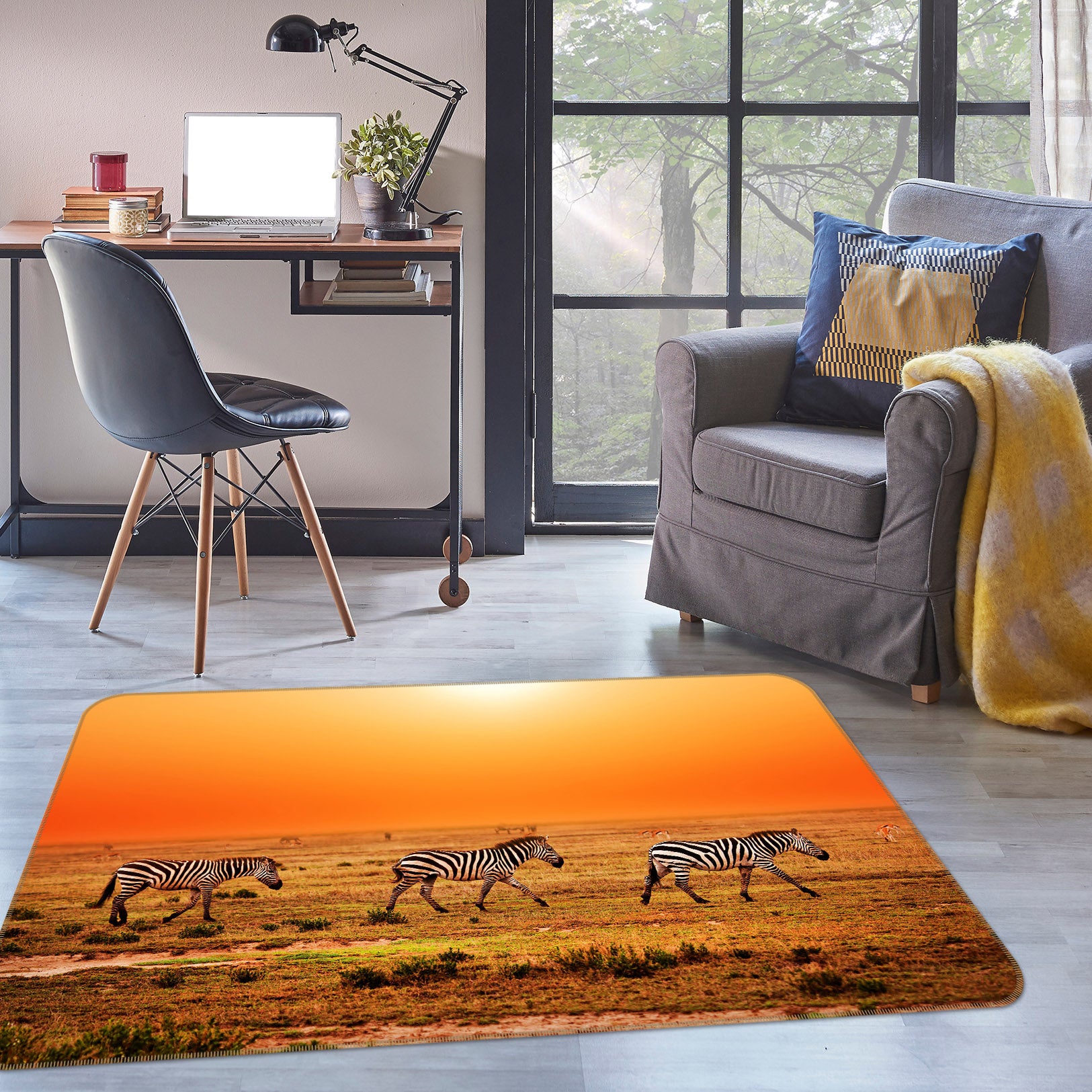 3D Zebra 38181 Animal Non Slip Rug Mat