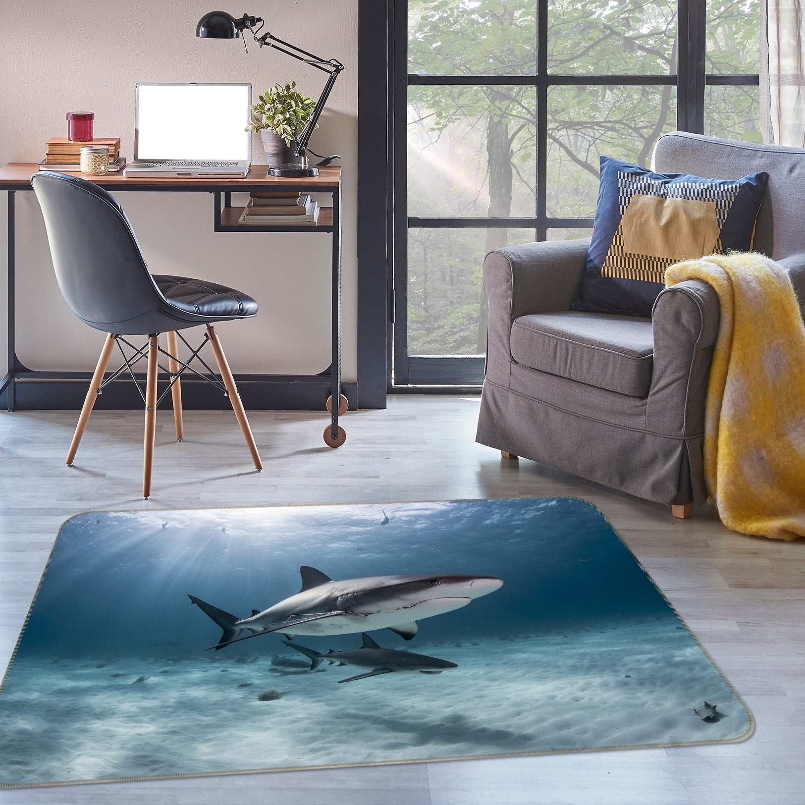 3D Shark 38162 Animal Non Slip Rug Mat