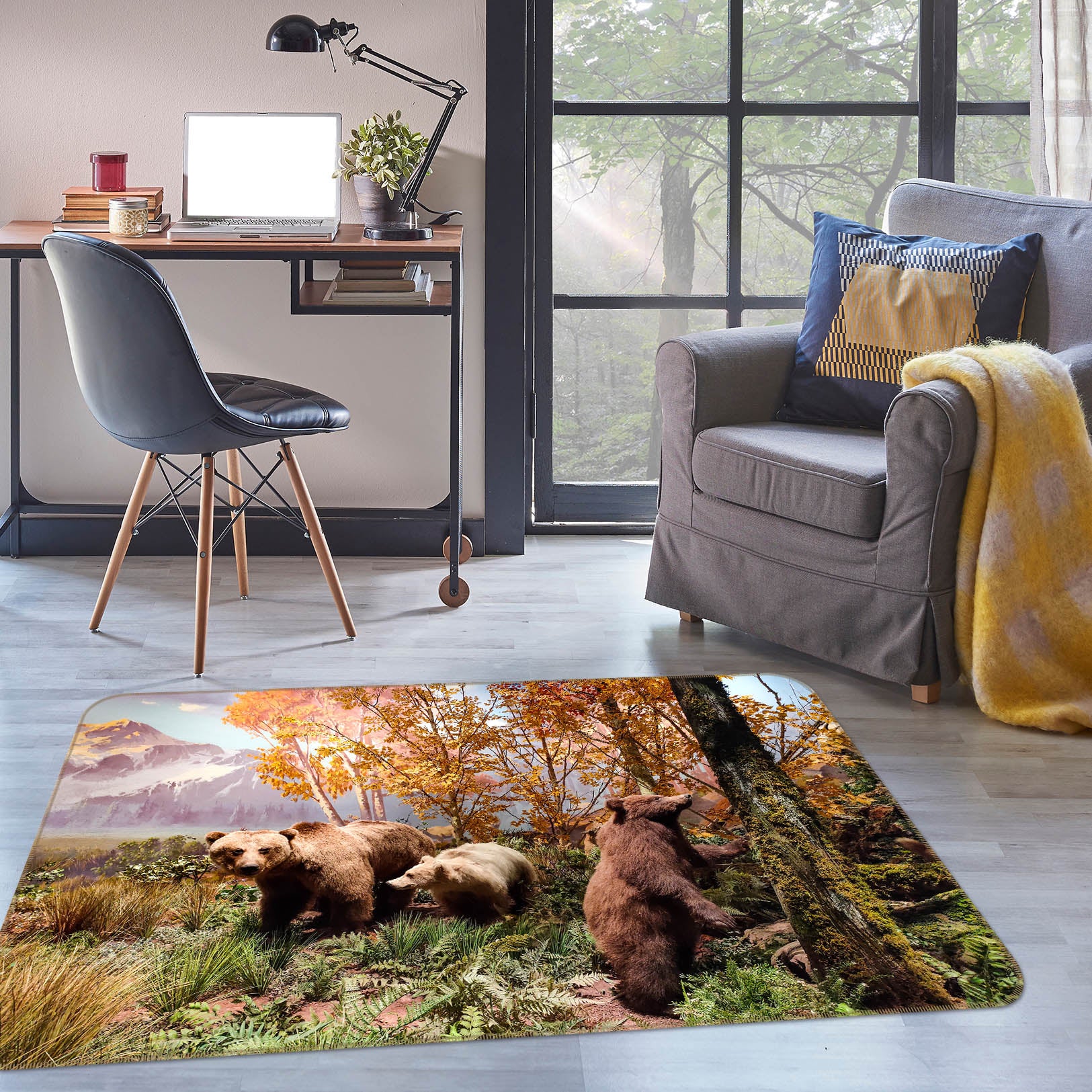 3D Tree Bear 68217 Animal Non Slip Rug Mat