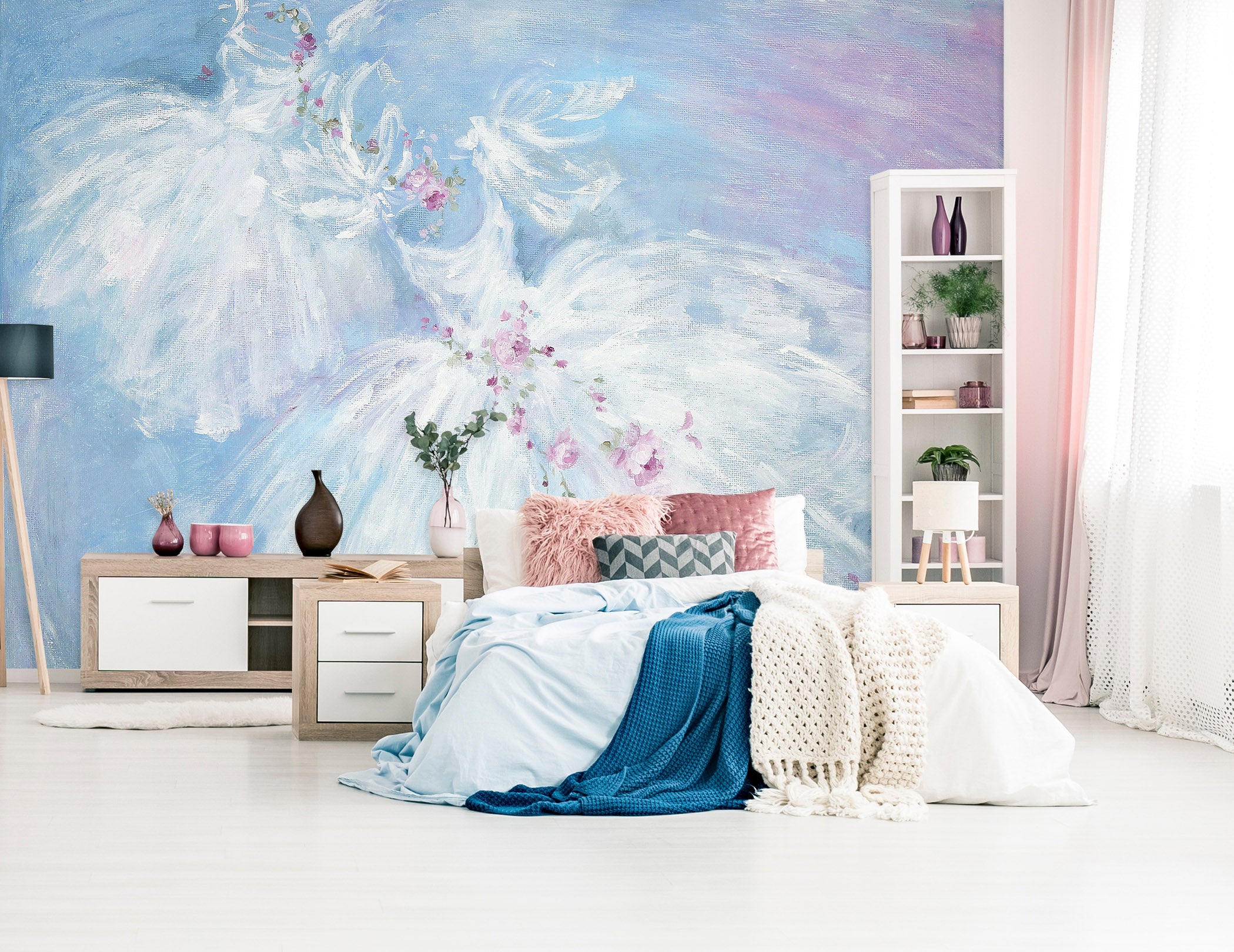 3D White Skirt 3103 Debi Coules Wall Mural Wall Murals