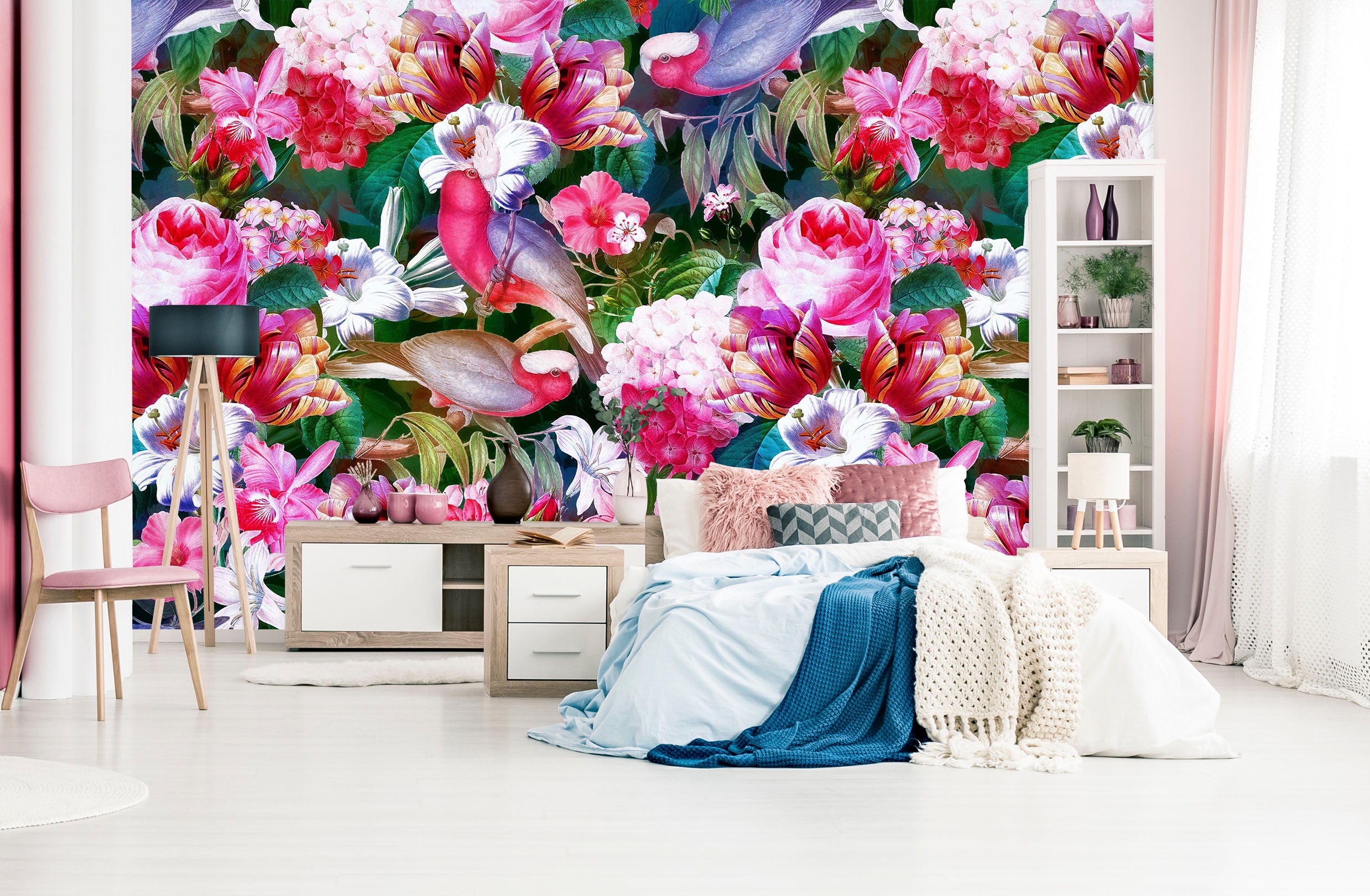 3D Pink Garden 120 Uta Naumann Wall Mural Wall Murals