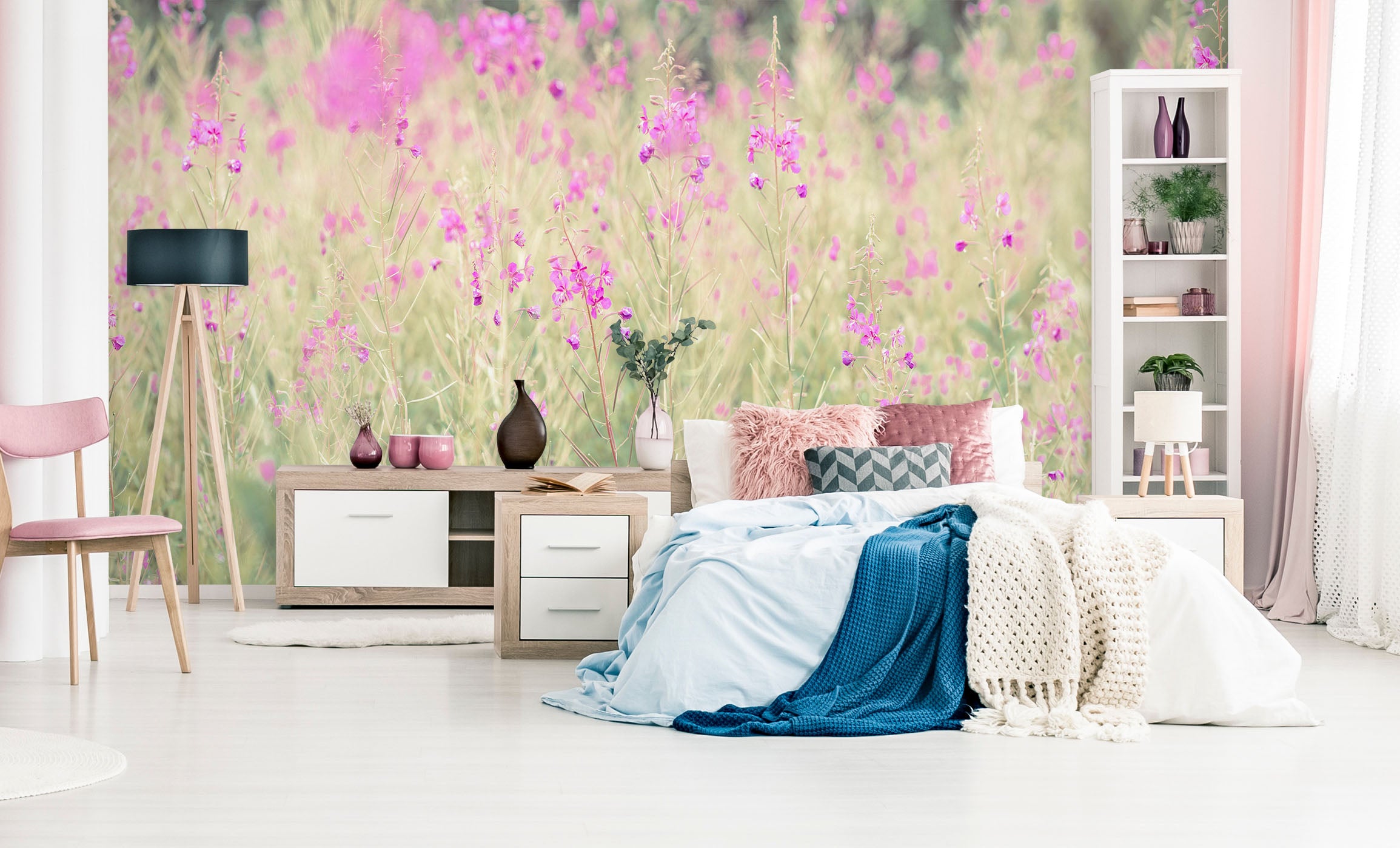 3D Wildflowers 6246 Assaf Frank Wall Mural Wall Murals