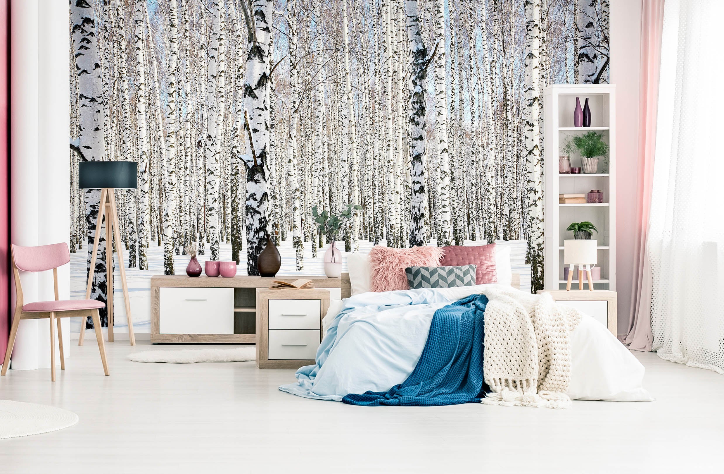 3D White Snow Tree 1112 Wall Murals