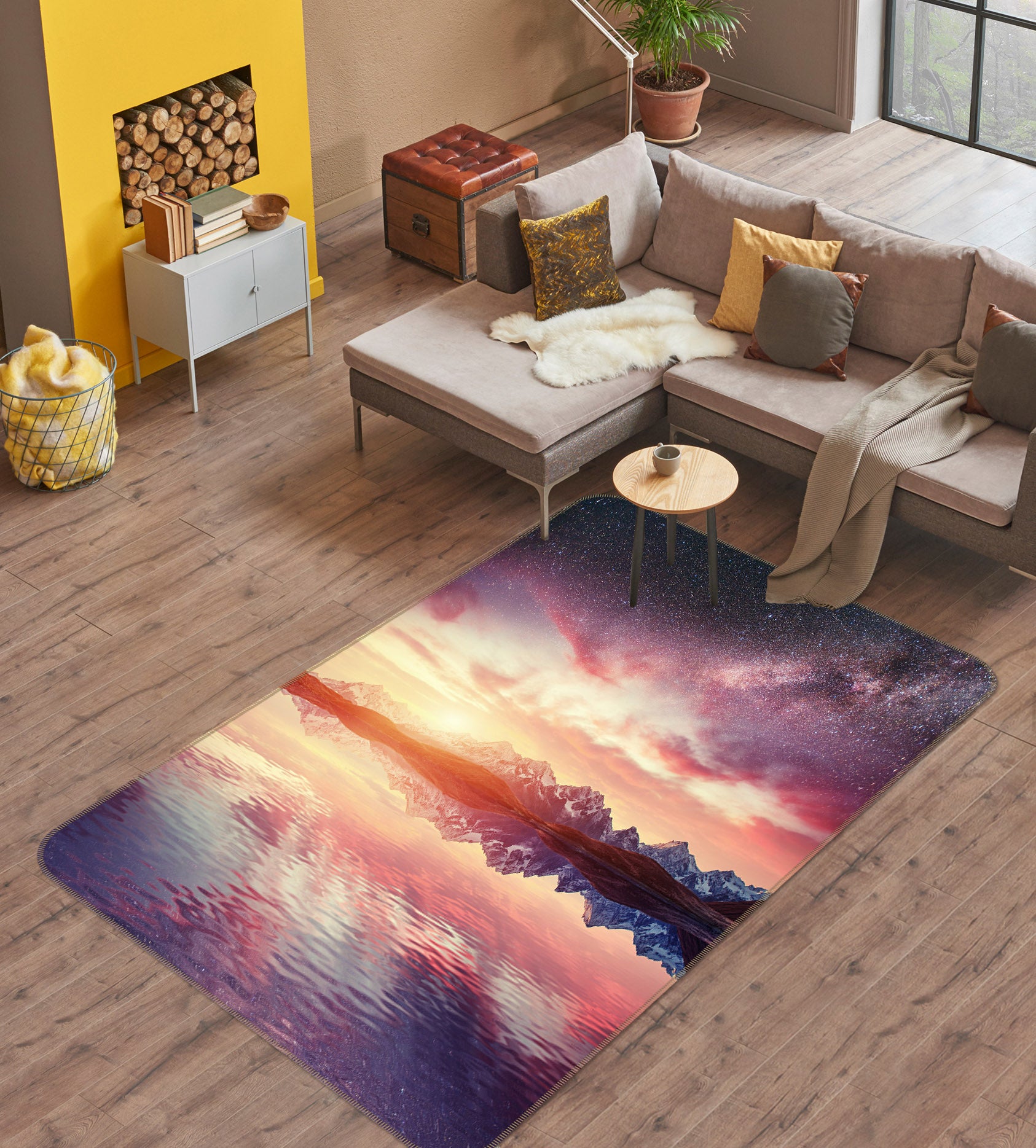 3D Sky Reflection 26062 Non Slip Rug Mat