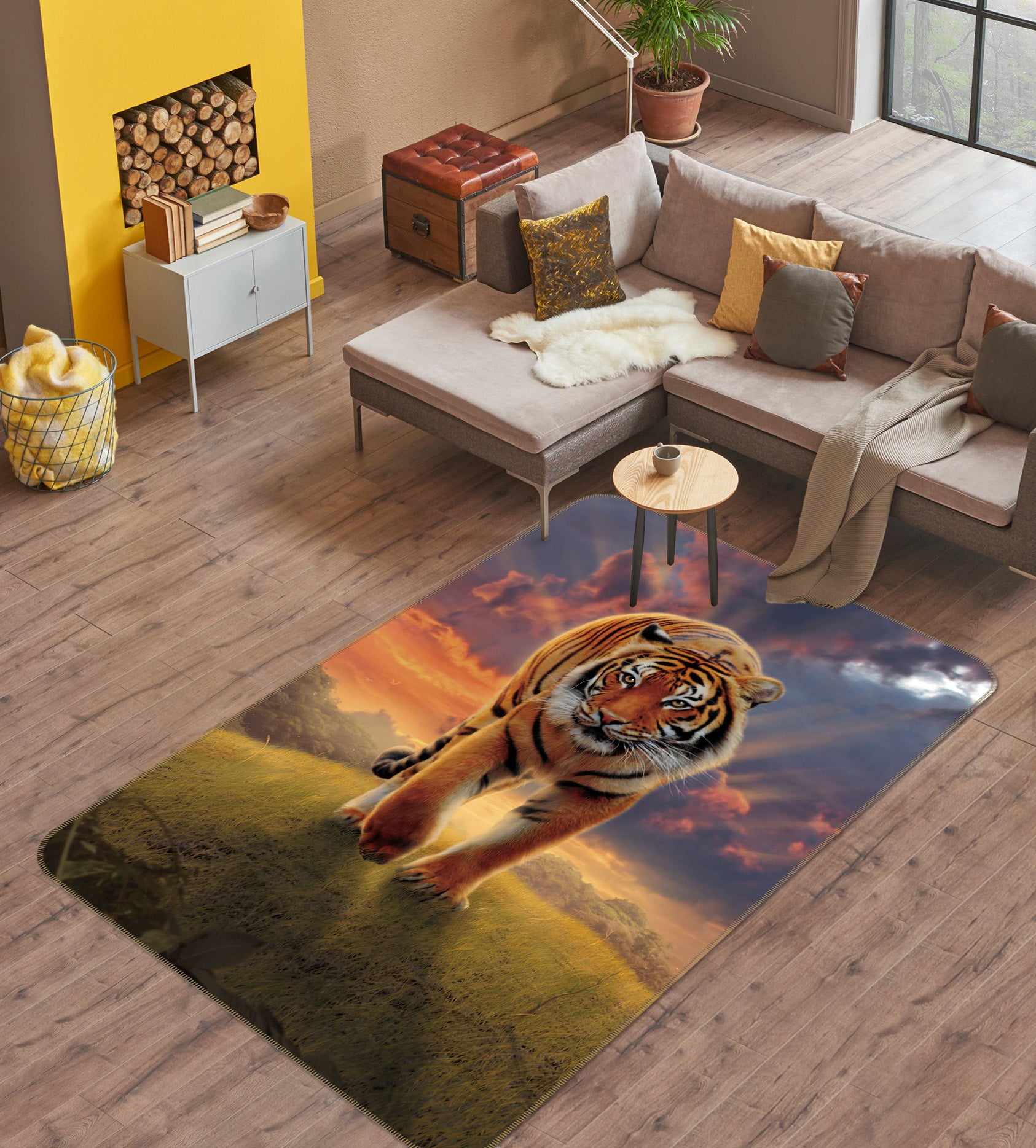 3D Tiger 84249 Vincent Hie Rug Non Slip Rug Mat