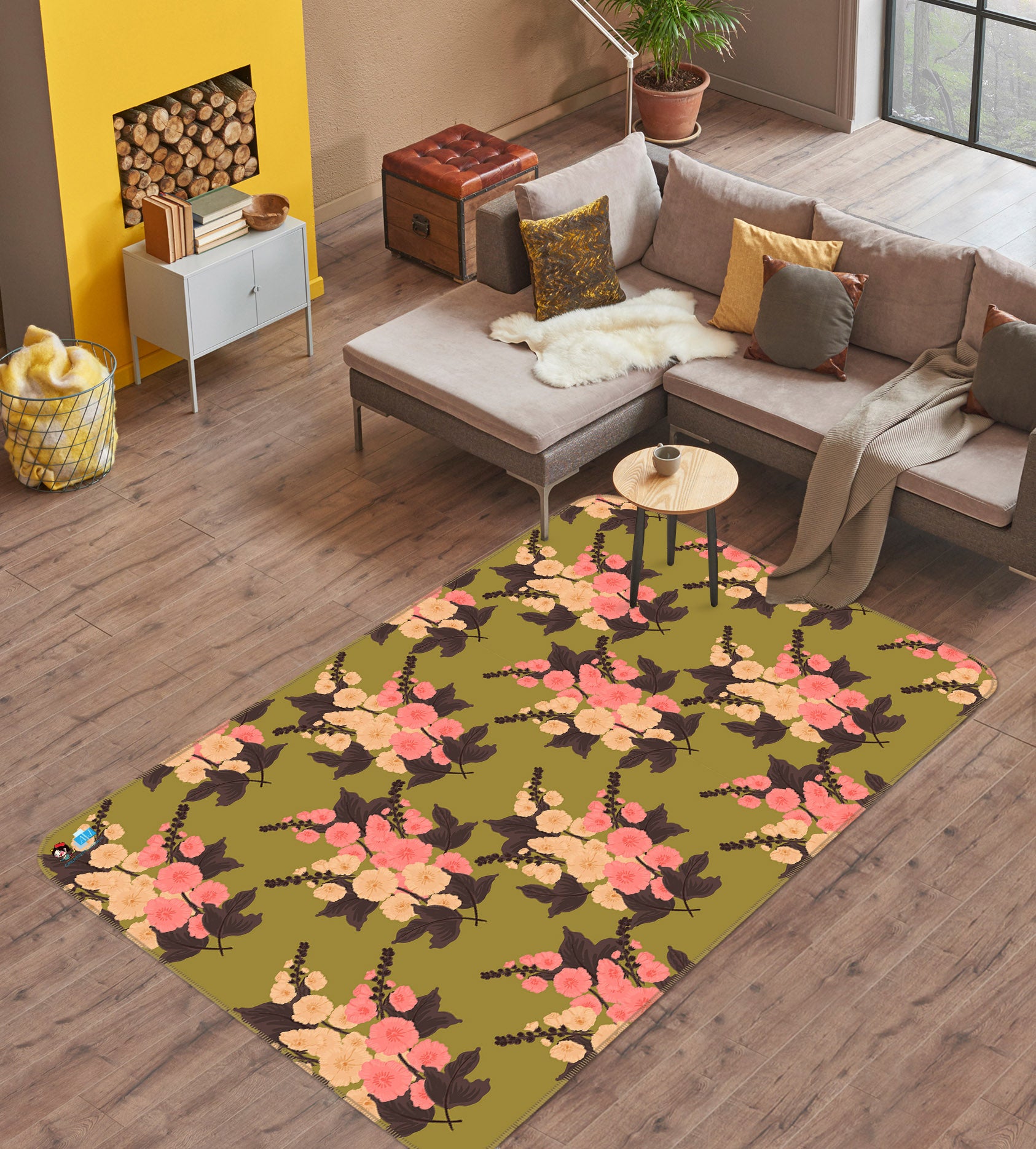 3D Pink Bouquet 10782 Kashmira Jayaprakash Rug Non Slip Rug Mat