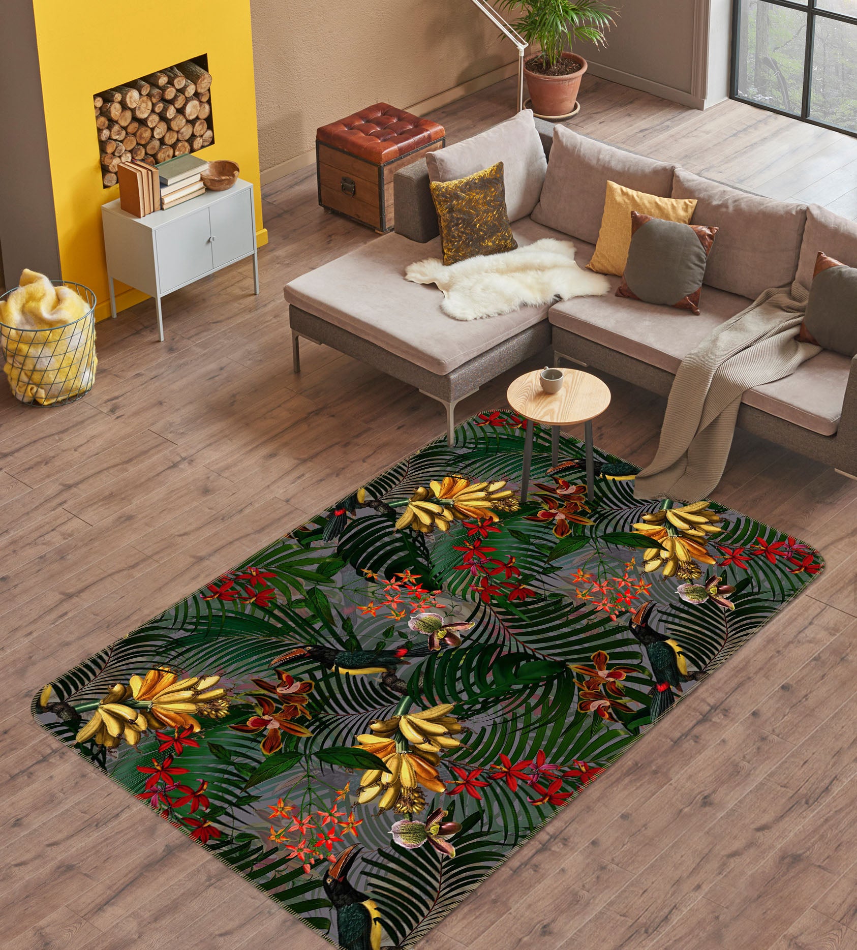 3D Color Forest 151 Uta Naumann Rug Non Slip Rug Mat