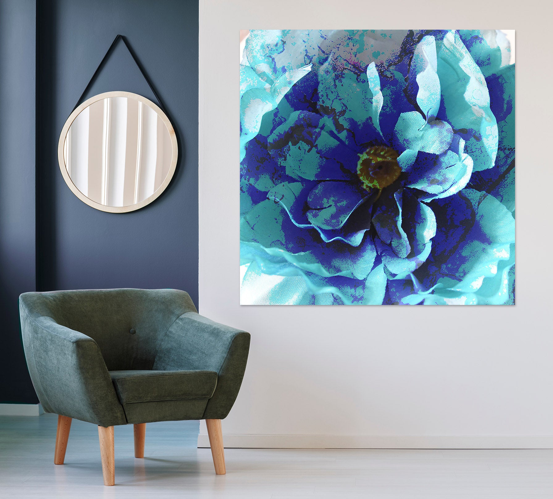 3D Blue Flower 70150 Shandra Smith Wall Sticker