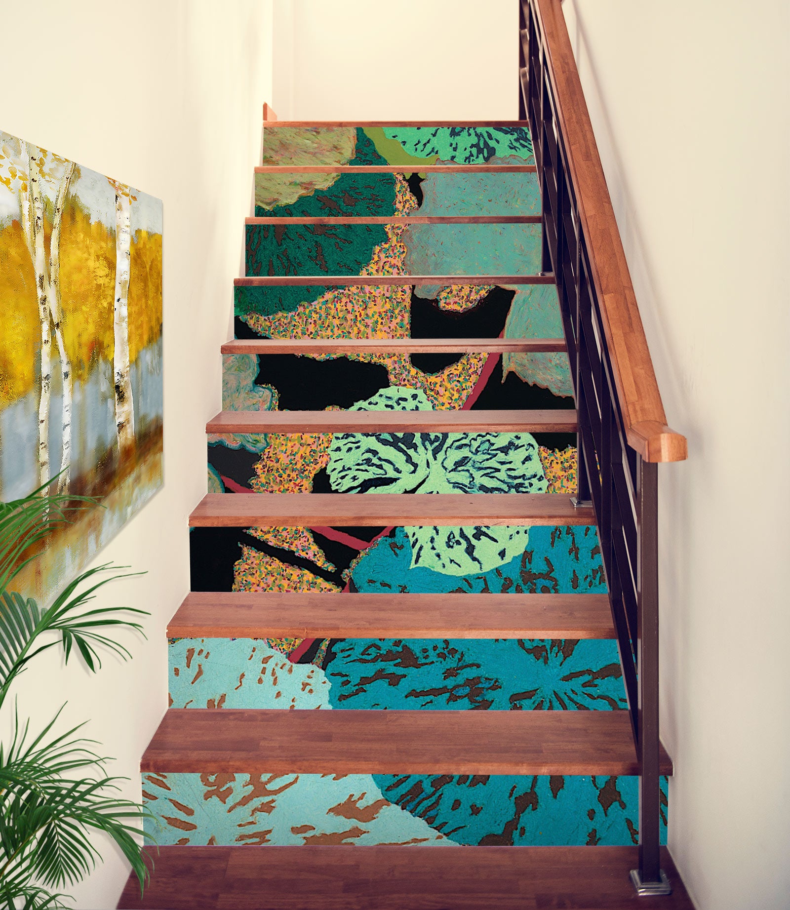 3D Leaves Texture 90134 Allan P. Friedlander Stair Risers