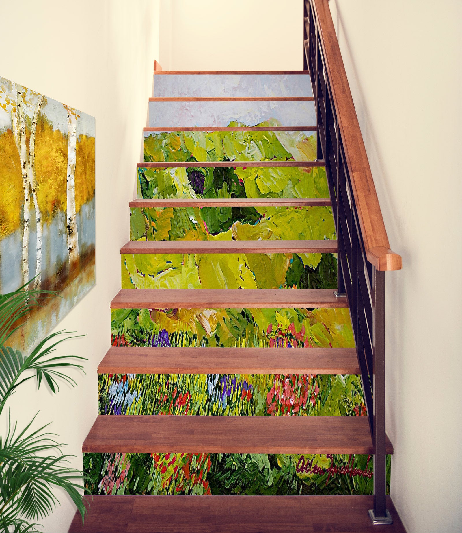 3D Green Hillside Grass 89221 Allan P. Friedlander Stair Risers