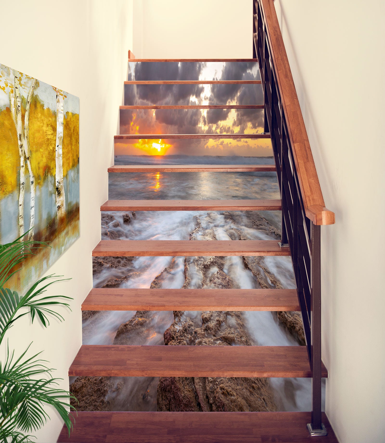 3D Seaside Stones 9949 Assaf Frank Stair Risers