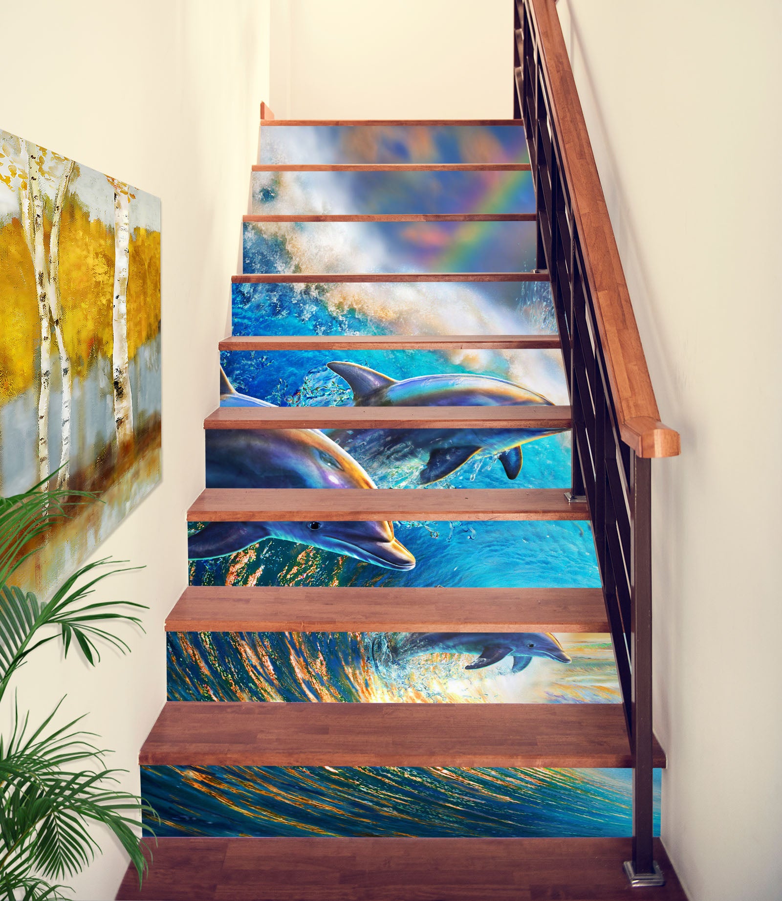 3D Surf Dolphin 96203 Adrian Chesterman Stair Risers