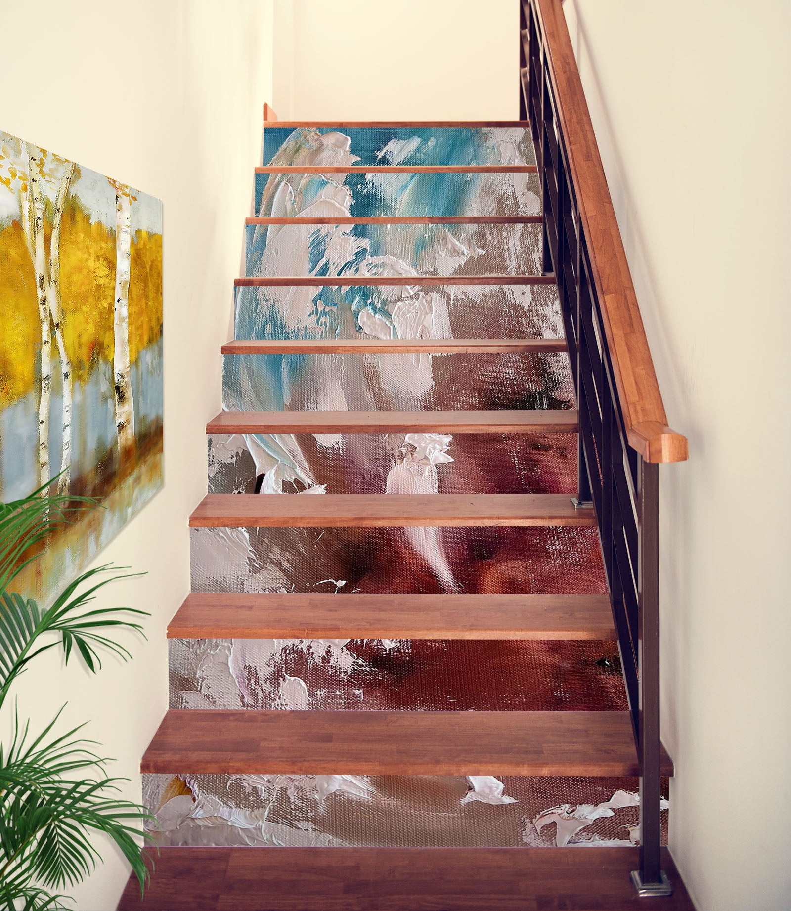 3D Painted Oil Painting 835 Skromova Marina Stair Risers