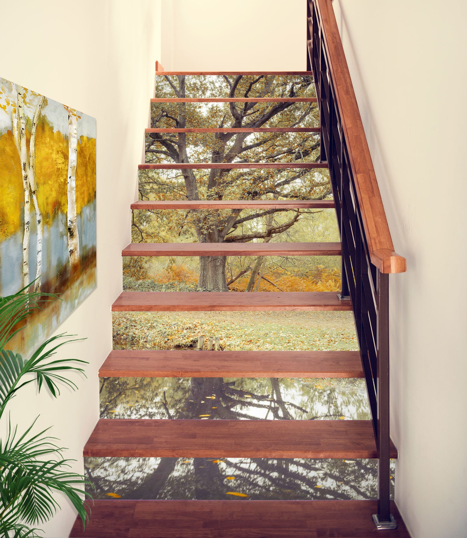 3D Lake Trees Grassland 99169 Assaf Frank Stair Risers