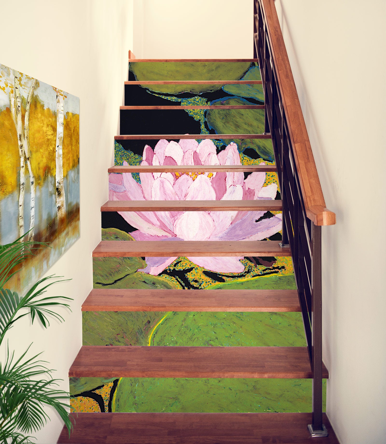 3D Pink Lotus 90130 Allan P. Friedlander Stair Risers