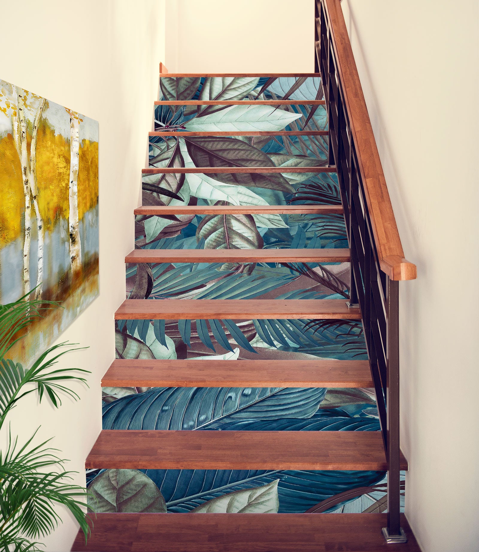 3D Leaf Pattern 10471 Andrea Haase Stair Risers