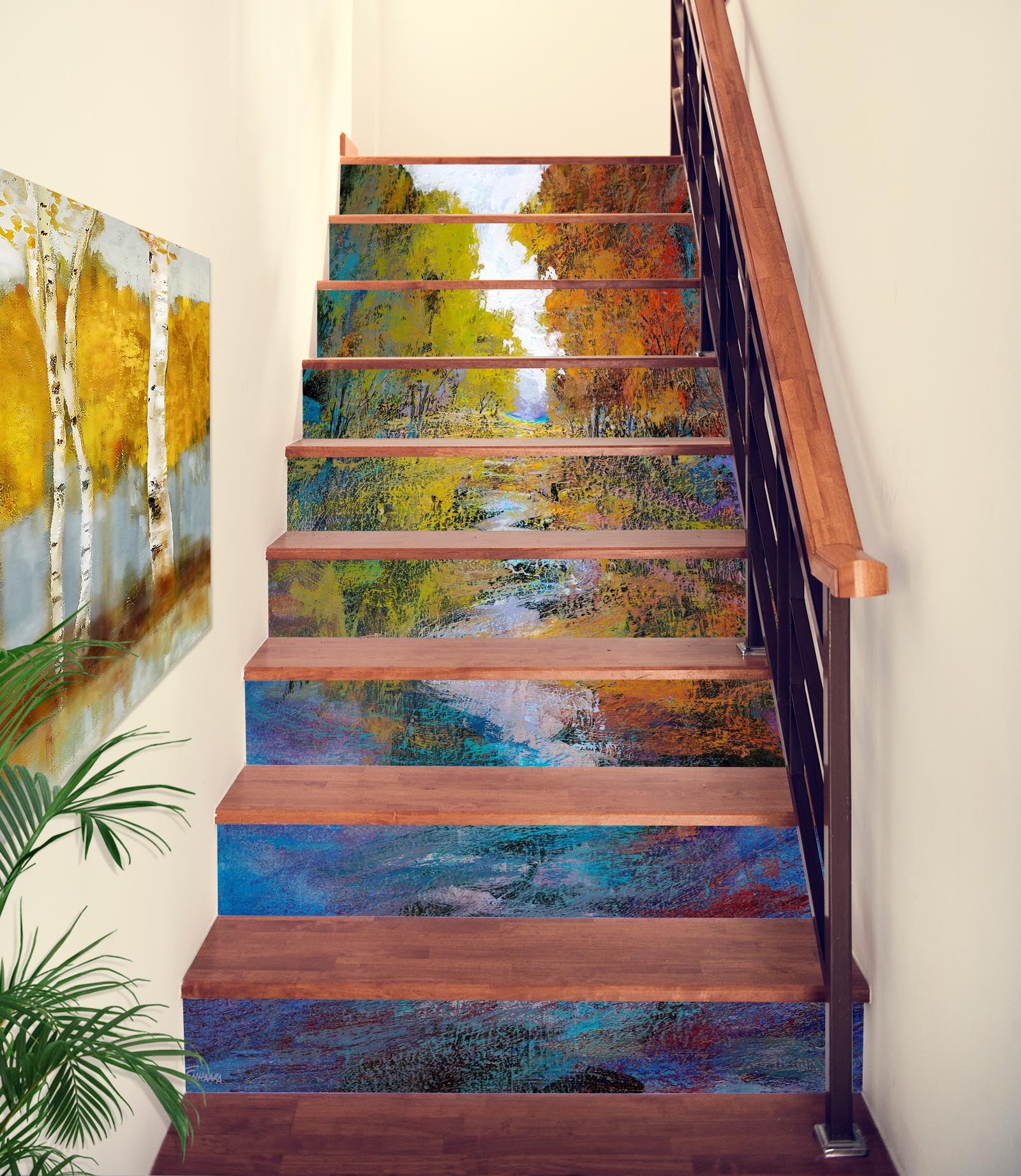 3D Creek Woods Texture 104217 Michael Tienhaara Stair Risers