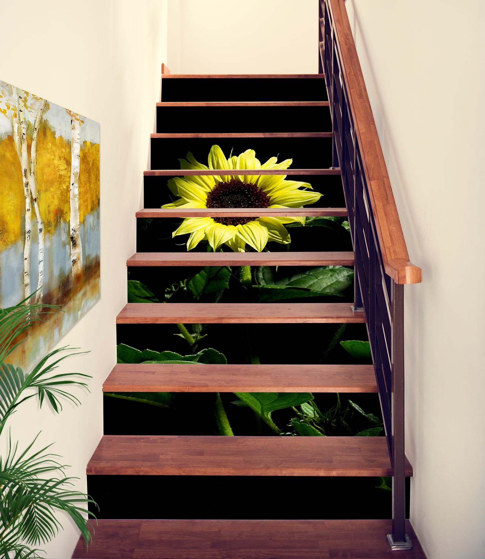 3D Sunflower 9905 Kathy Barefield Stair Risers