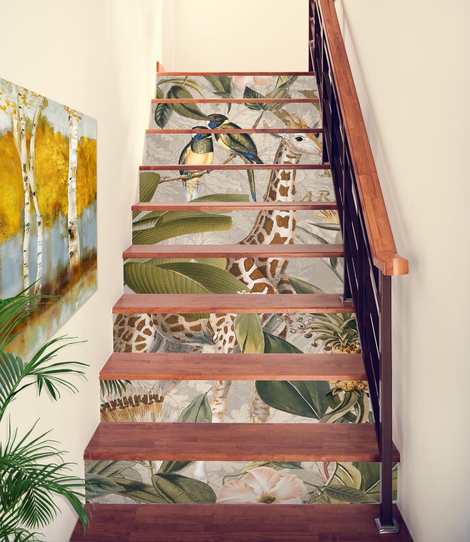 3D Jungle Giraffe 11033 Andrea Haase Stair Risers