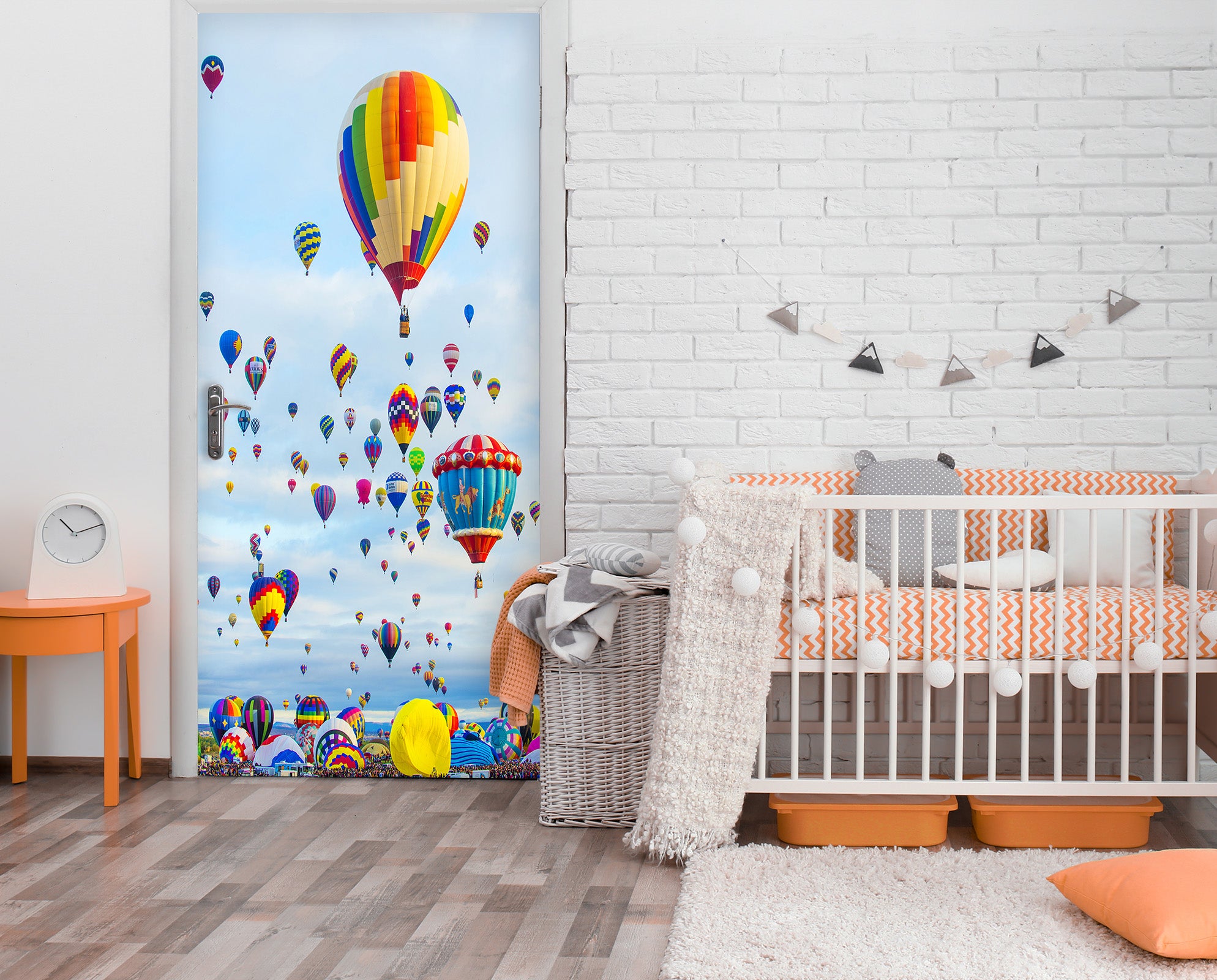 3D Hot Air Balloon 25120 Door Mural