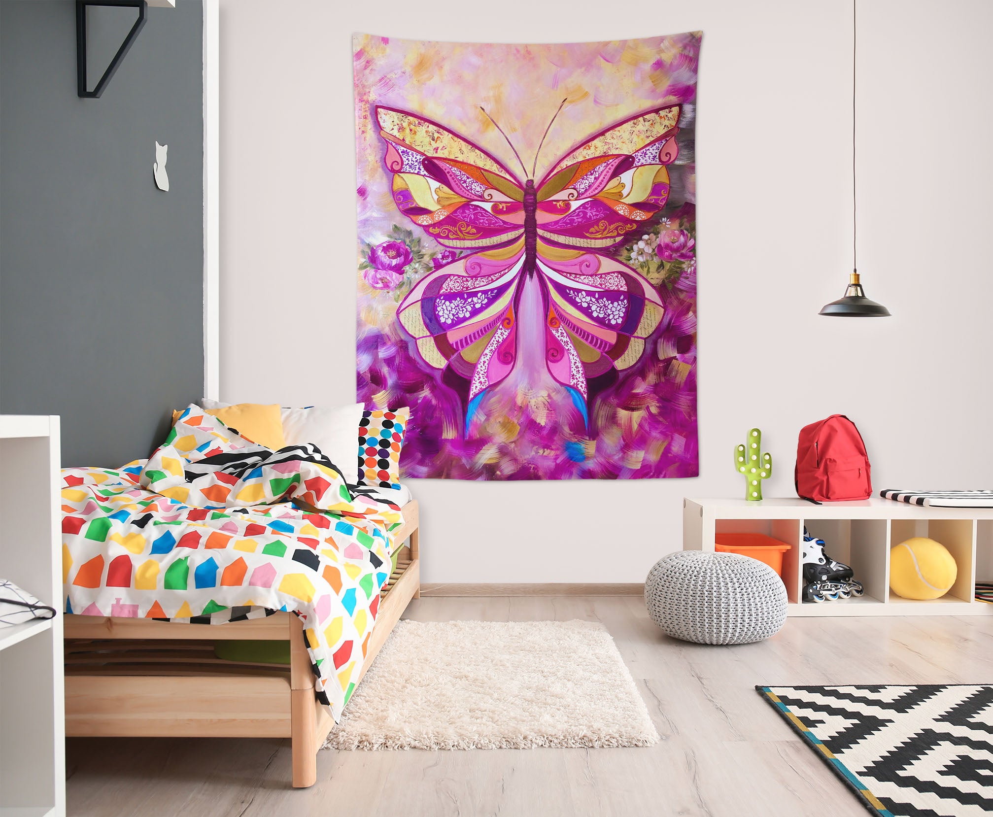 3D Purple Butterfly 3684 Skromova Marina Tapestry Hanging Cloth Hang