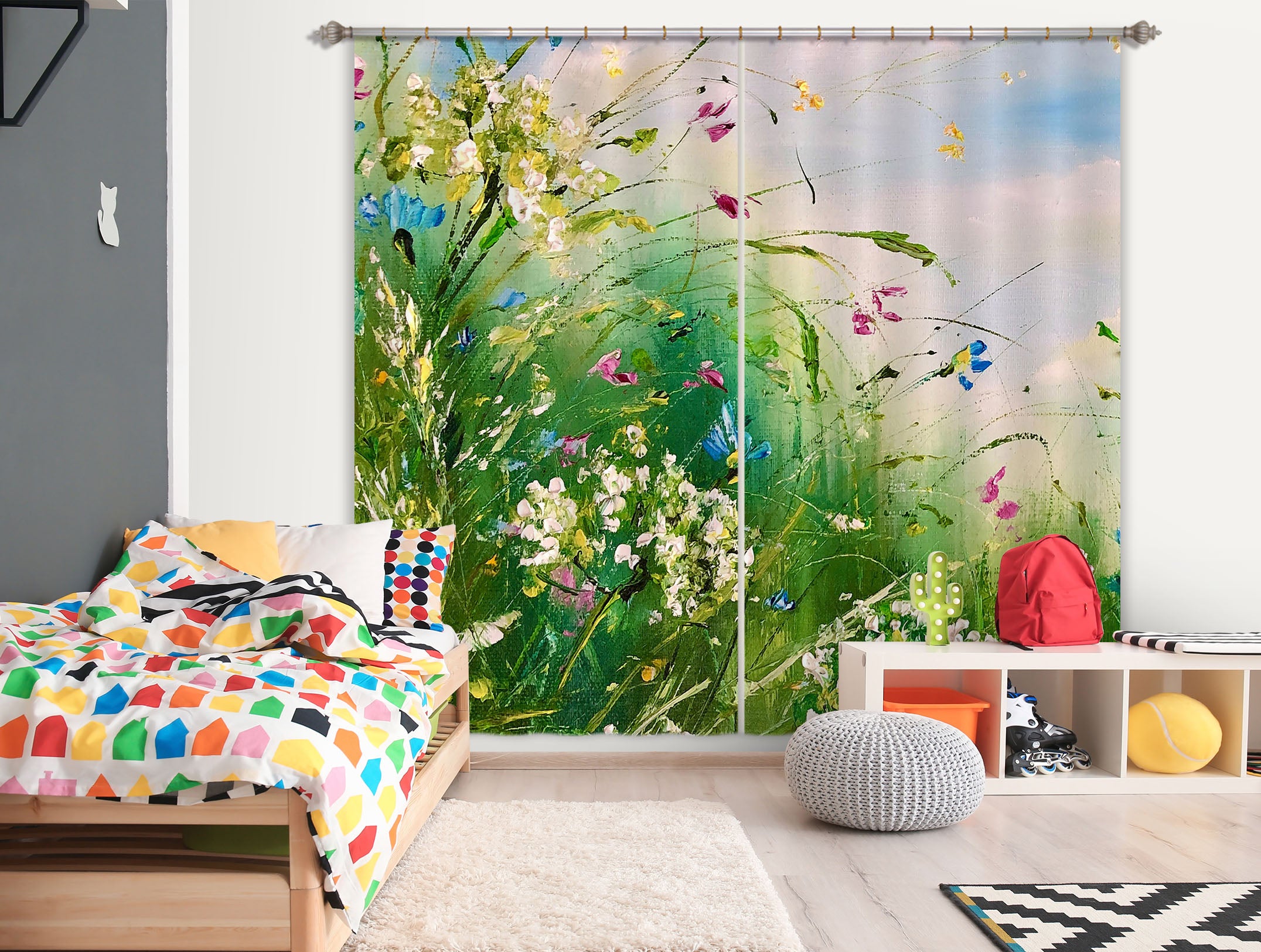 3D Cloud Garden 2357 Skromova Marina Curtain Curtains Drapes