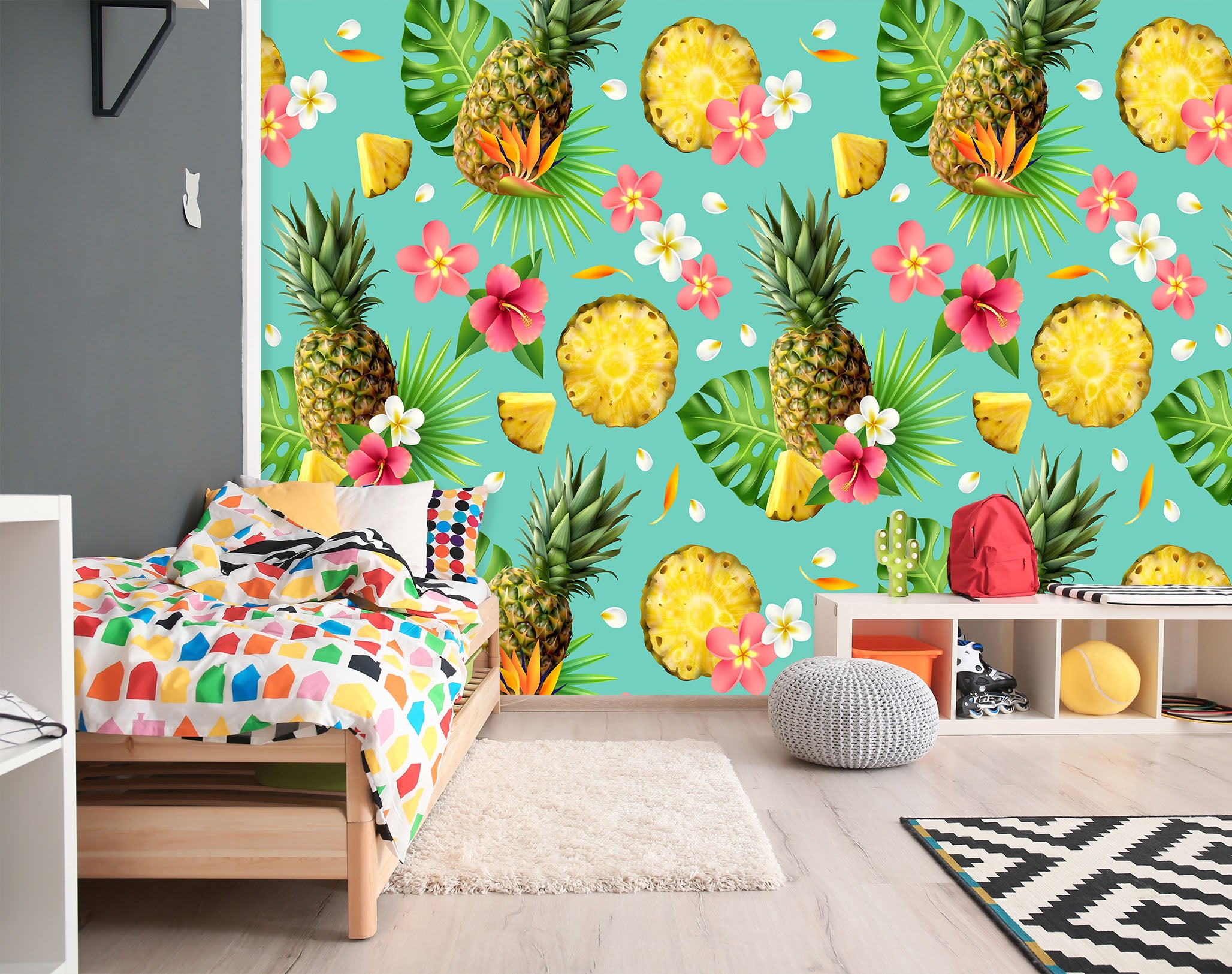 3D Pineapple 58009 Wall Murals